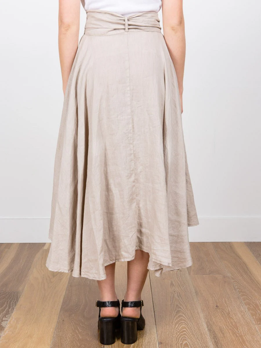 wrap skirt - oatmeal - Image 3