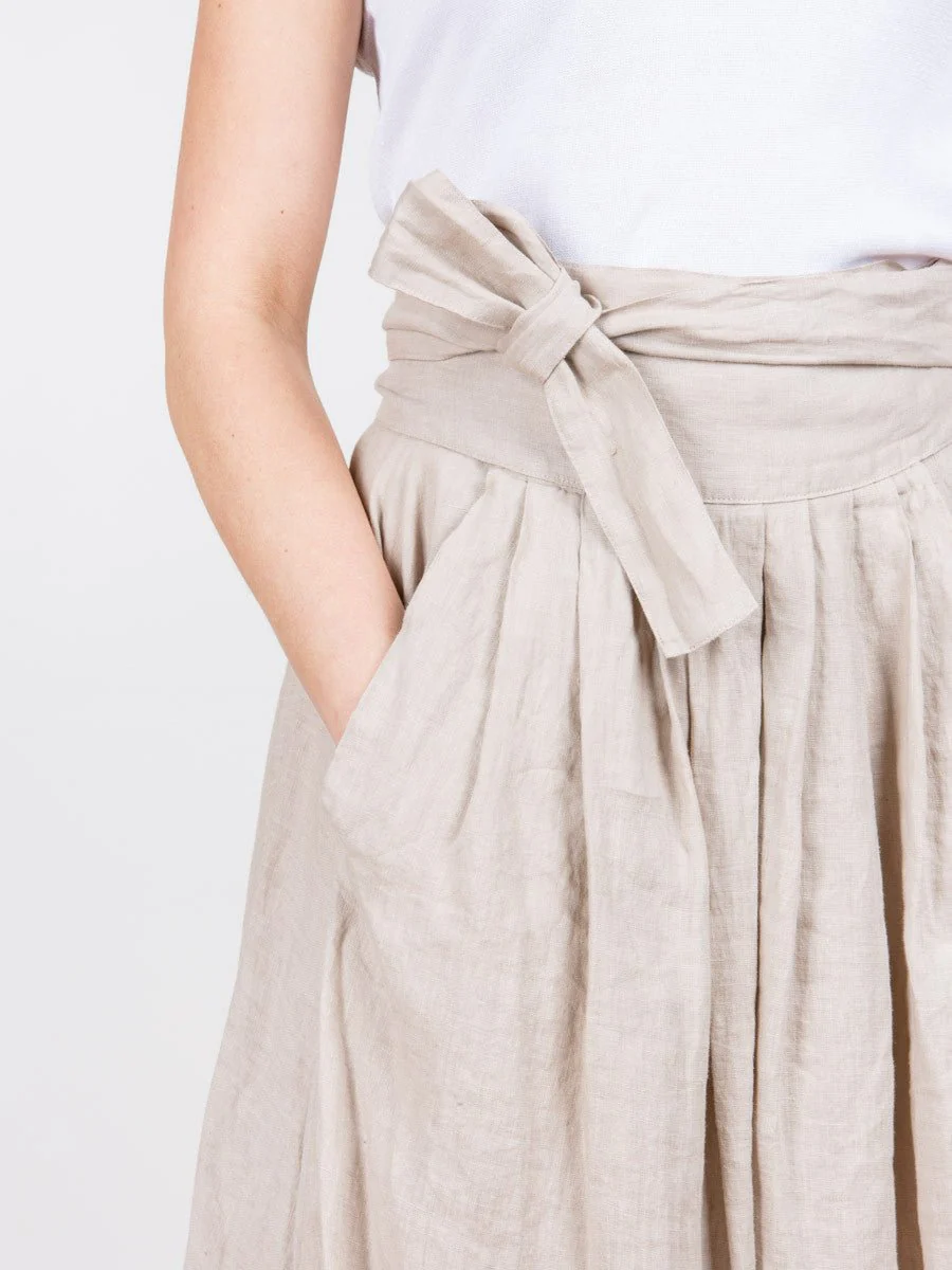 wrap skirt - oatmeal - Image 4