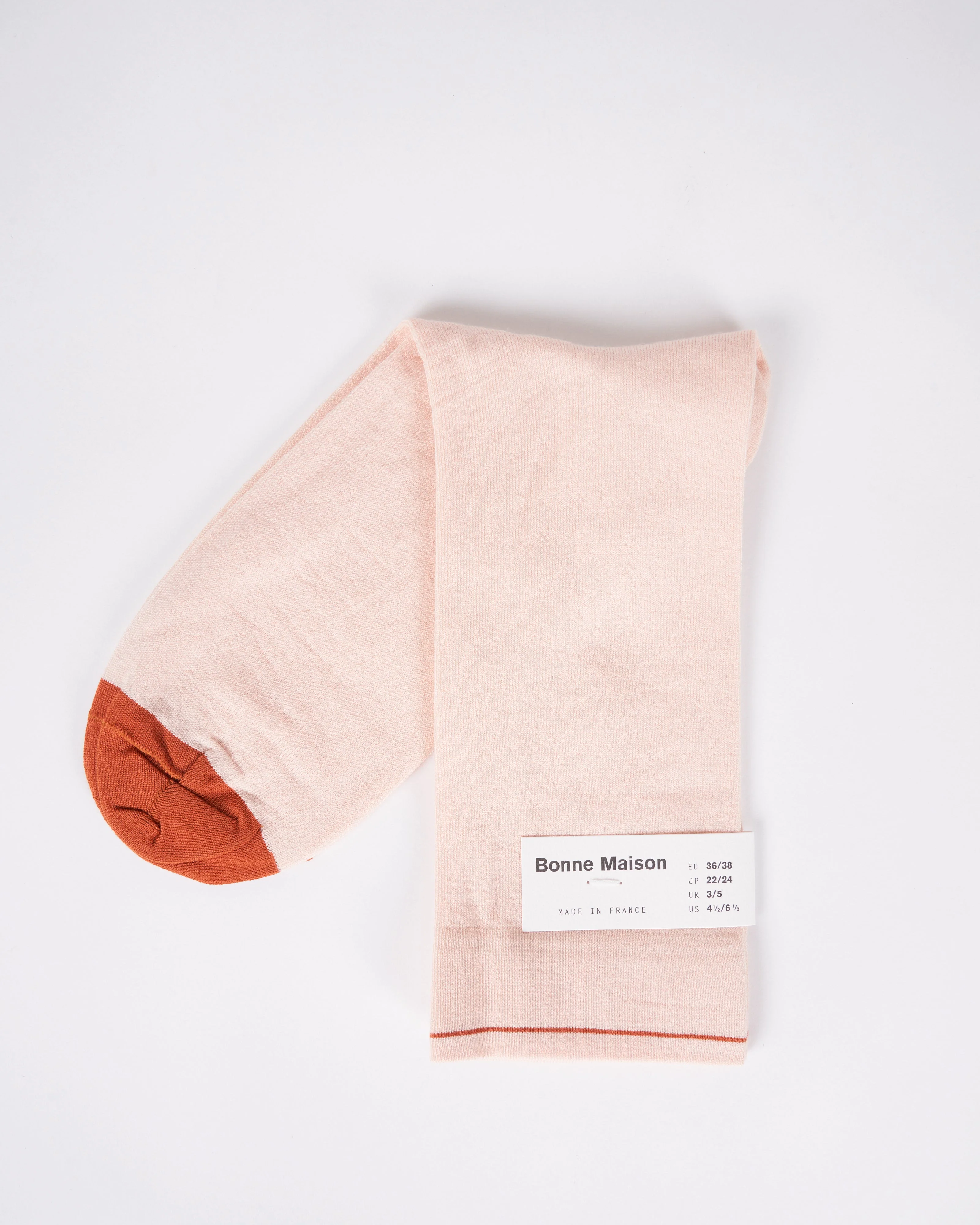 chaussette uni rose bouton - Image 2