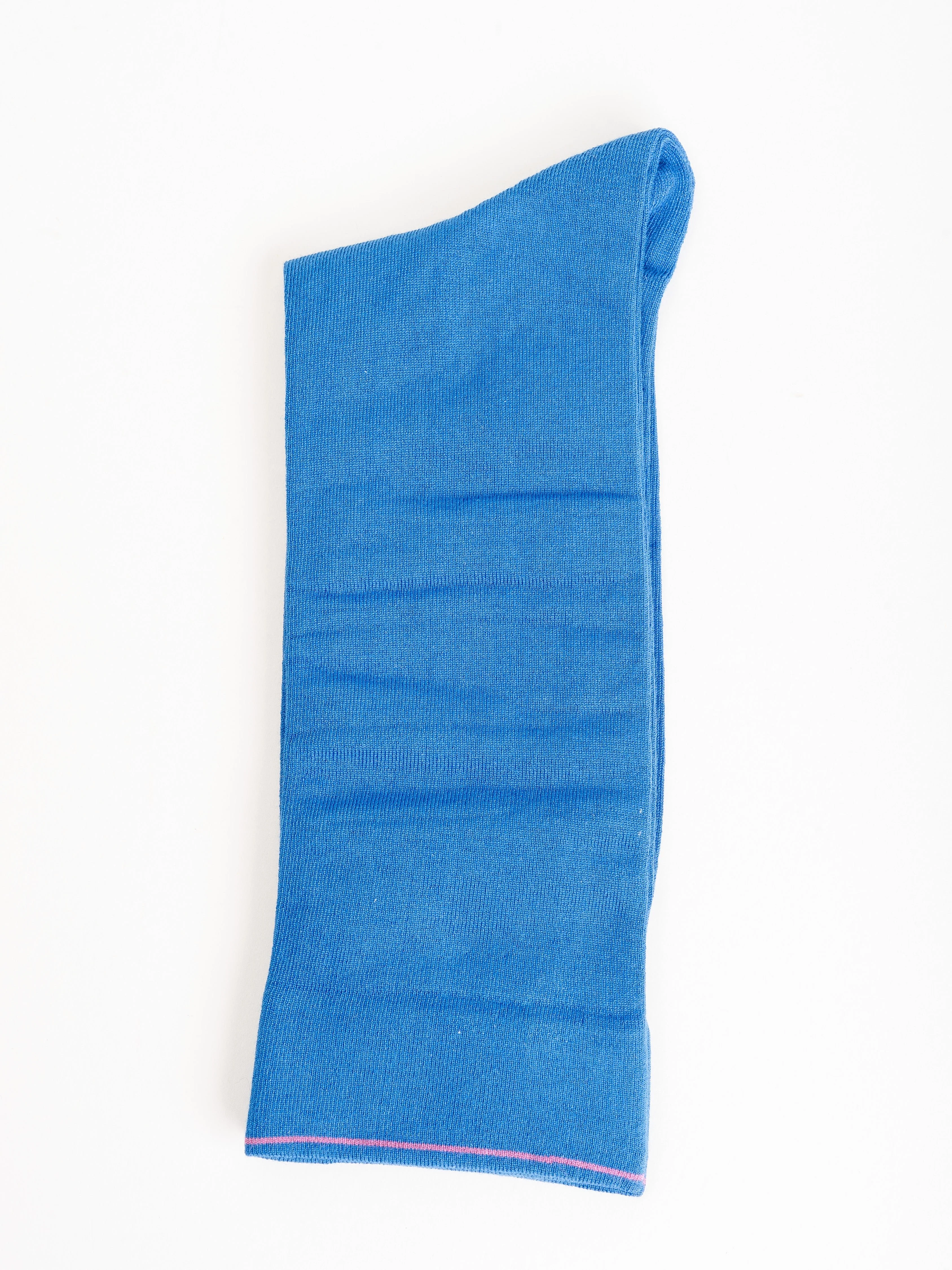 short sock - cobalt w/ pink toe - Image 2
