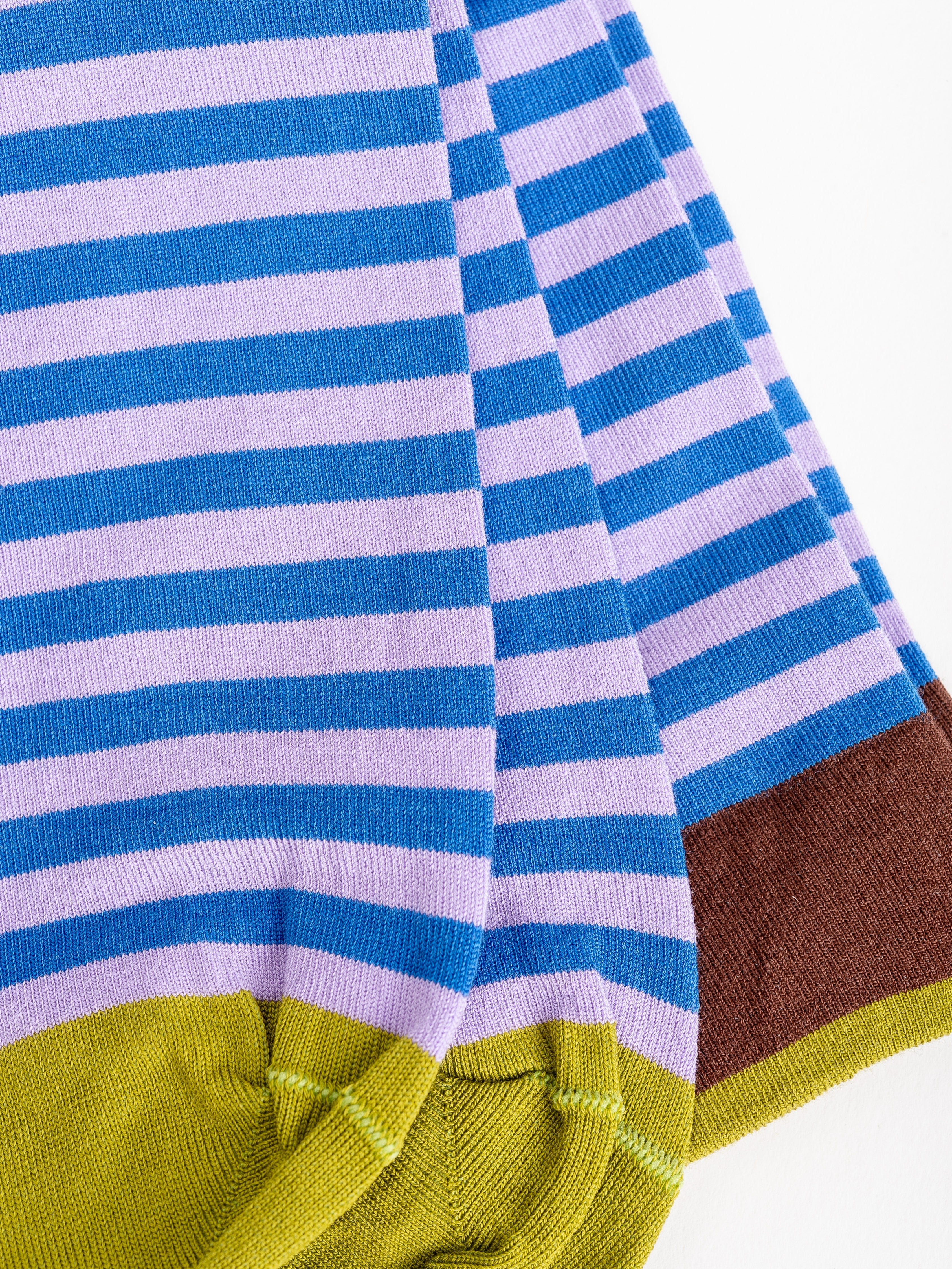 short sock - cobalt w/ purple stripe - Image 3