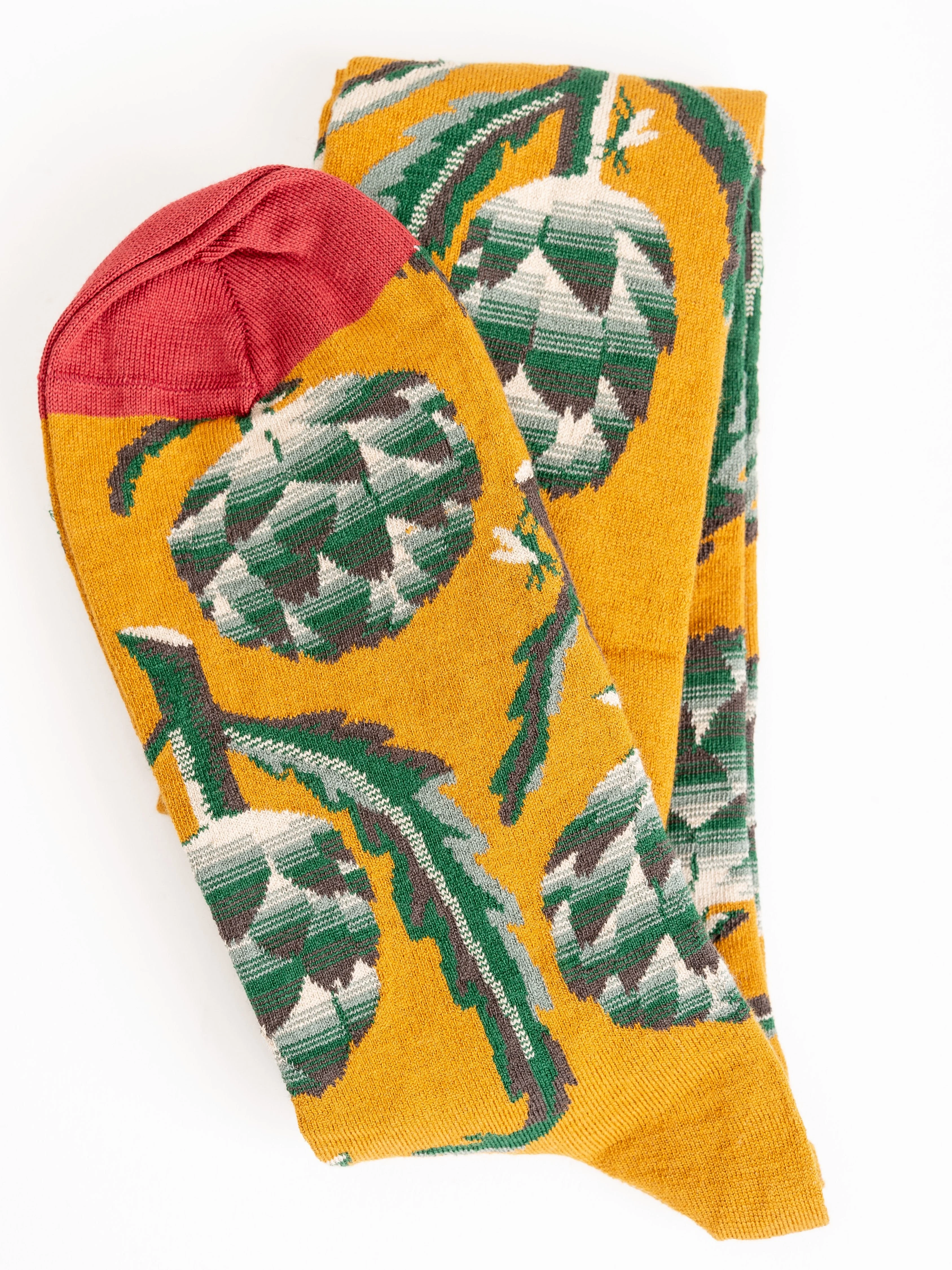 knee high socks - cedre w/ mustard artichoke - Image 2