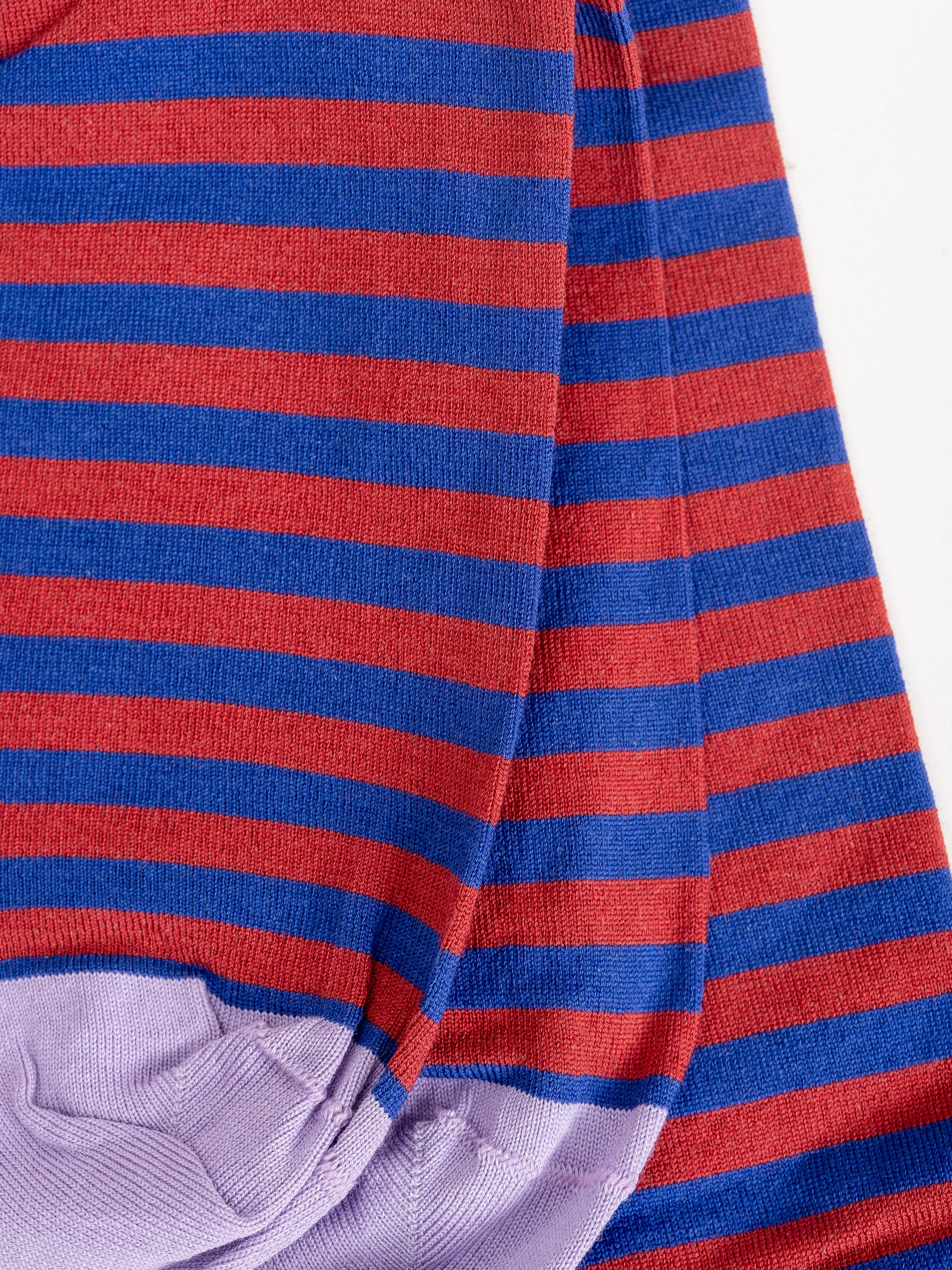 knee high socks - matisse w/ red/cobalt stripe - Image 3