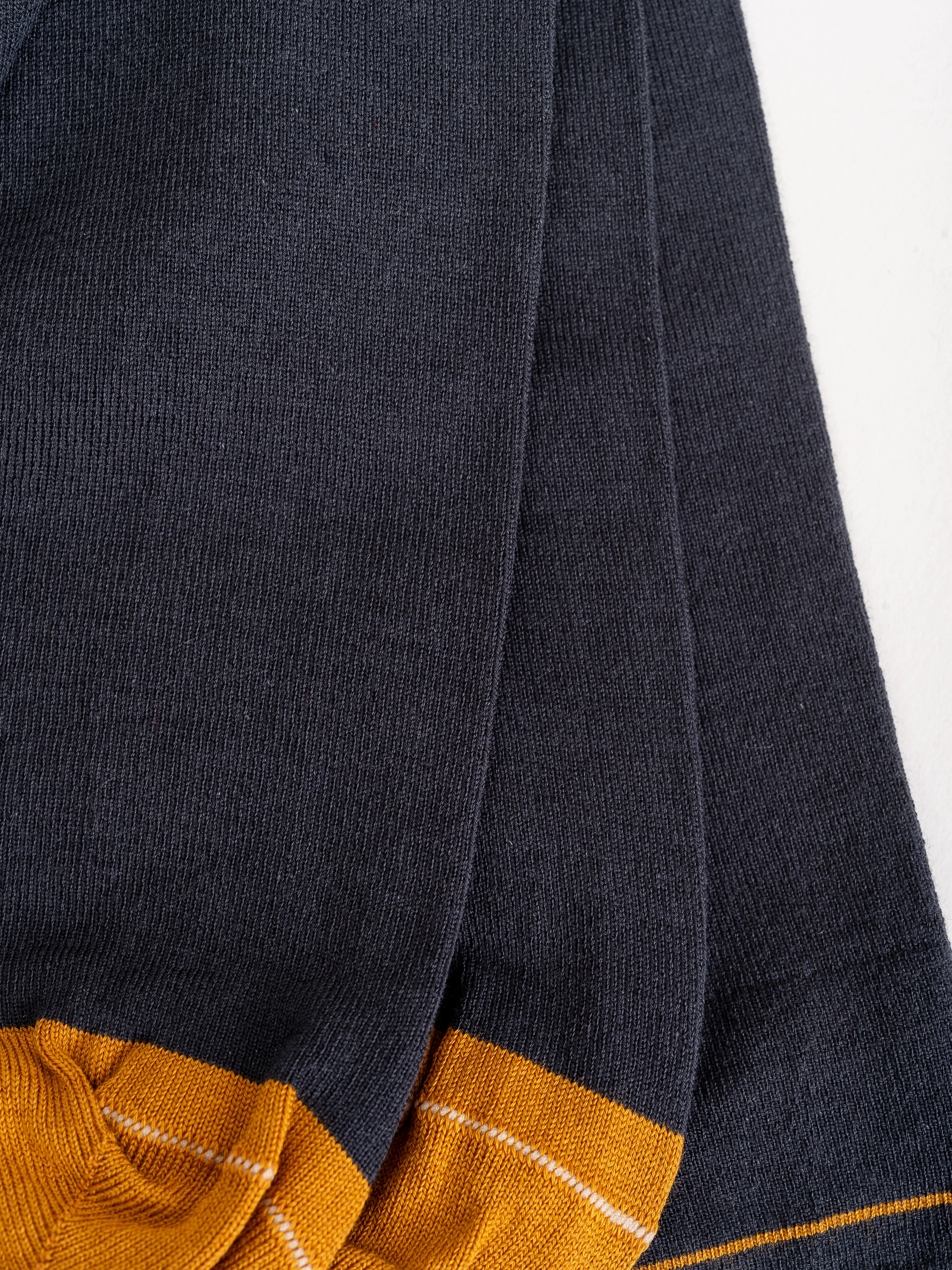 short sock - navy w/ mustard toe - Image 3