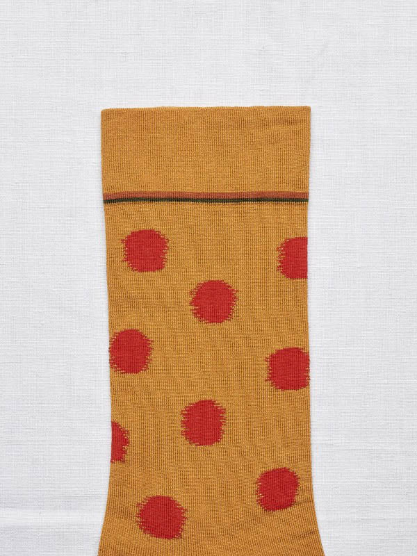 short sock - mustard polka dot - Image 2