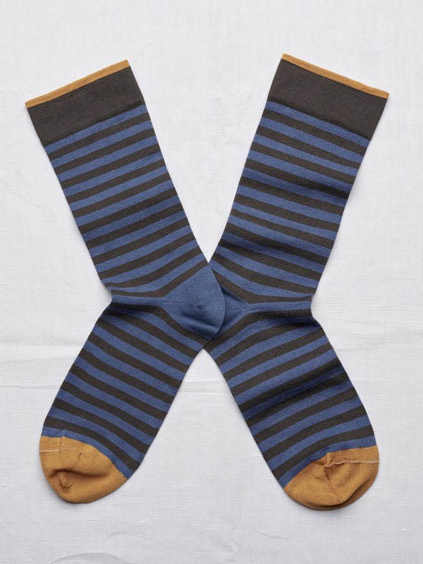short sock - denim stripes