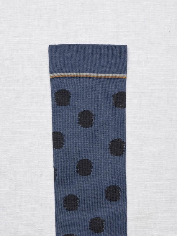 tall sock - denim polka dot - Image 2