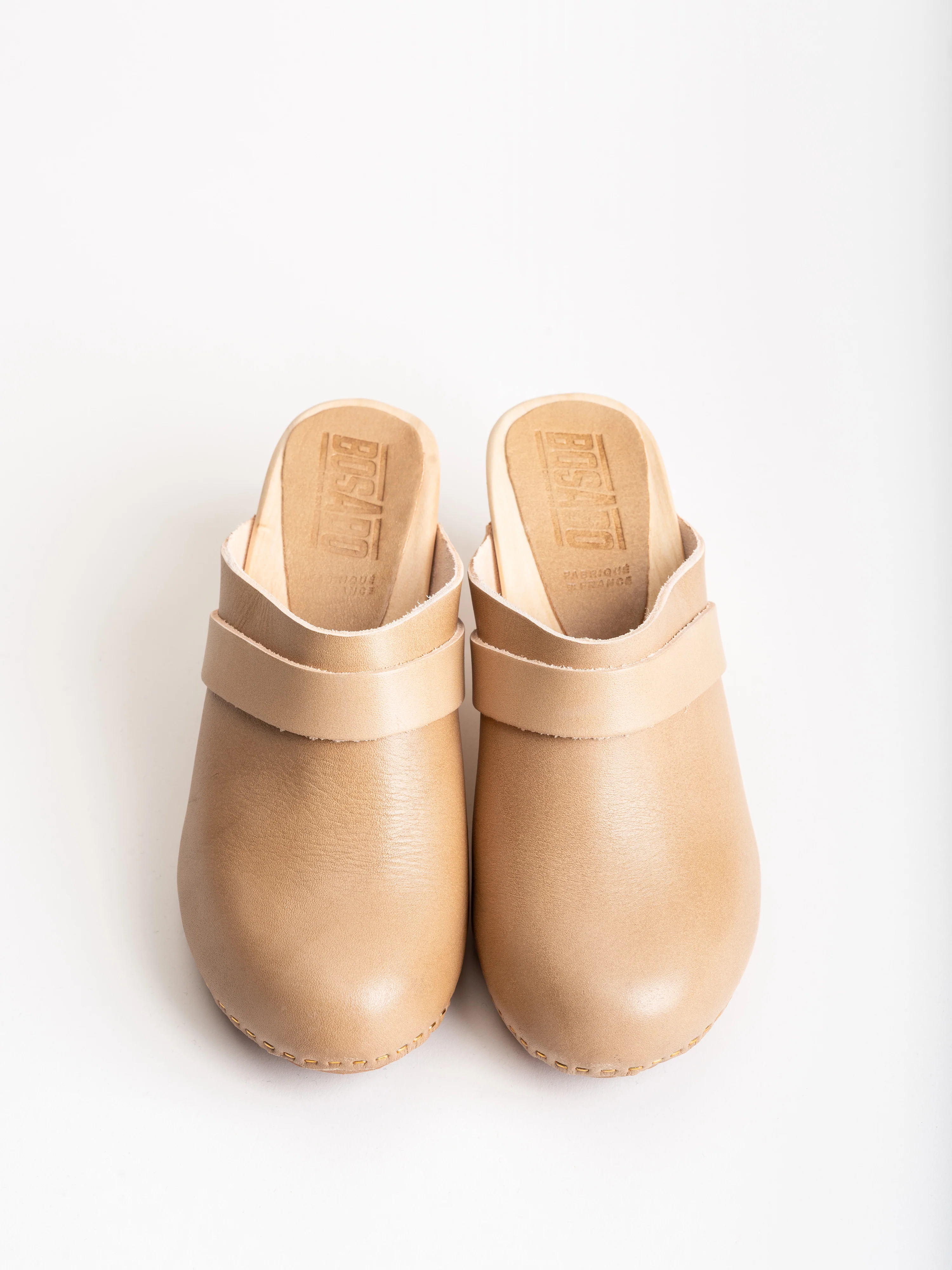 closed toe high clog - beige - Image 4