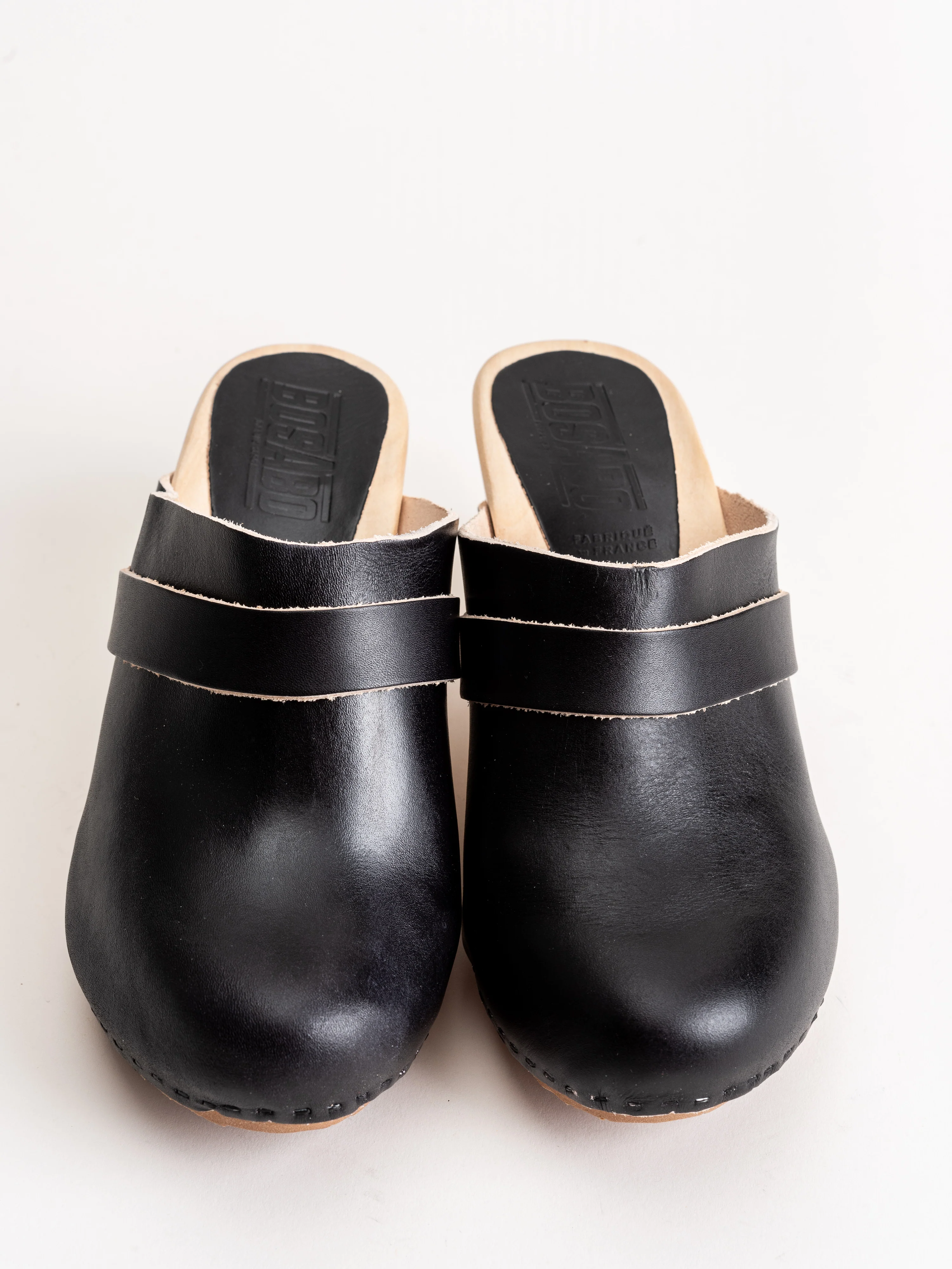 closed toe high clog - black - Image 4