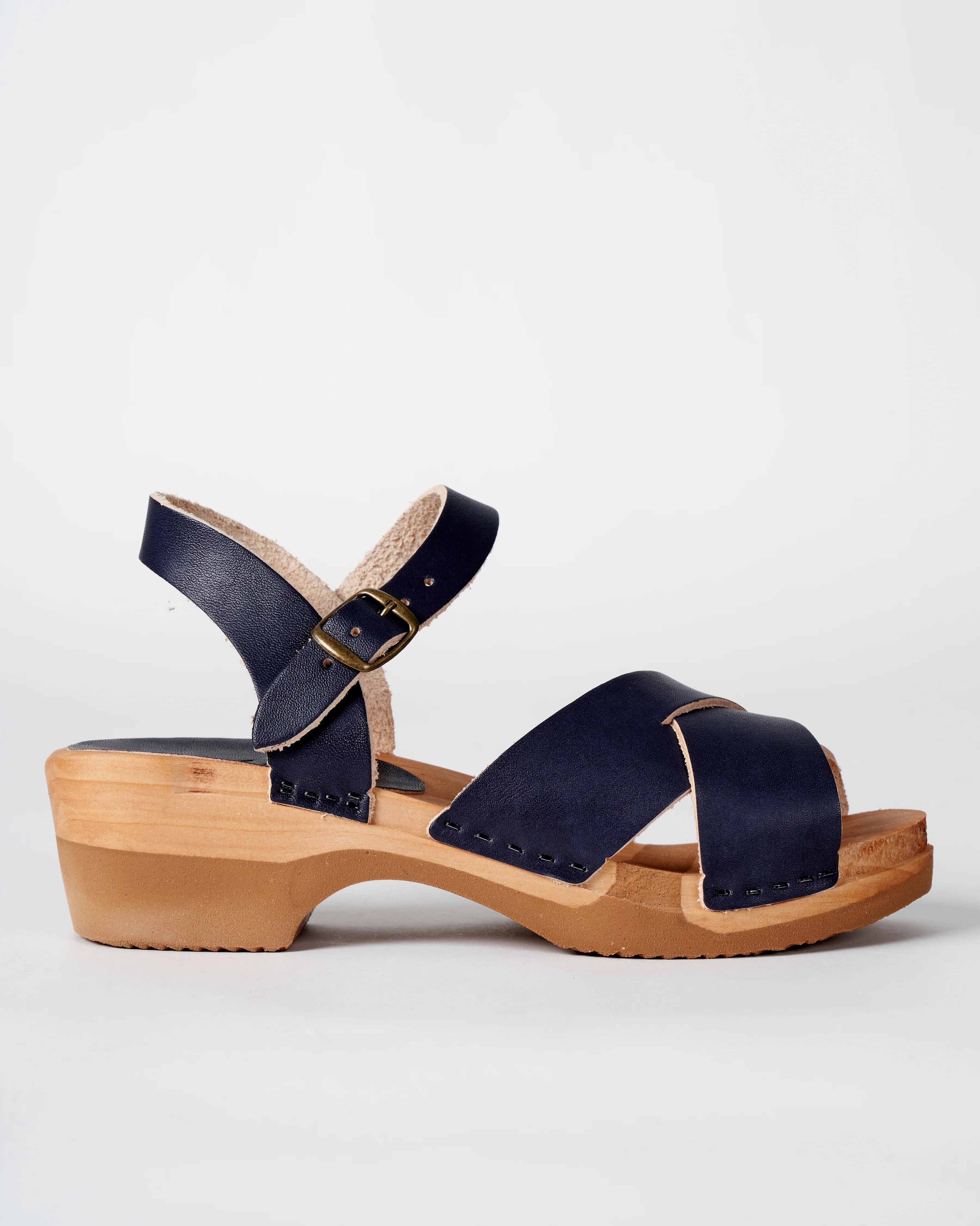 low heel clog - vegetal navy - Image 2