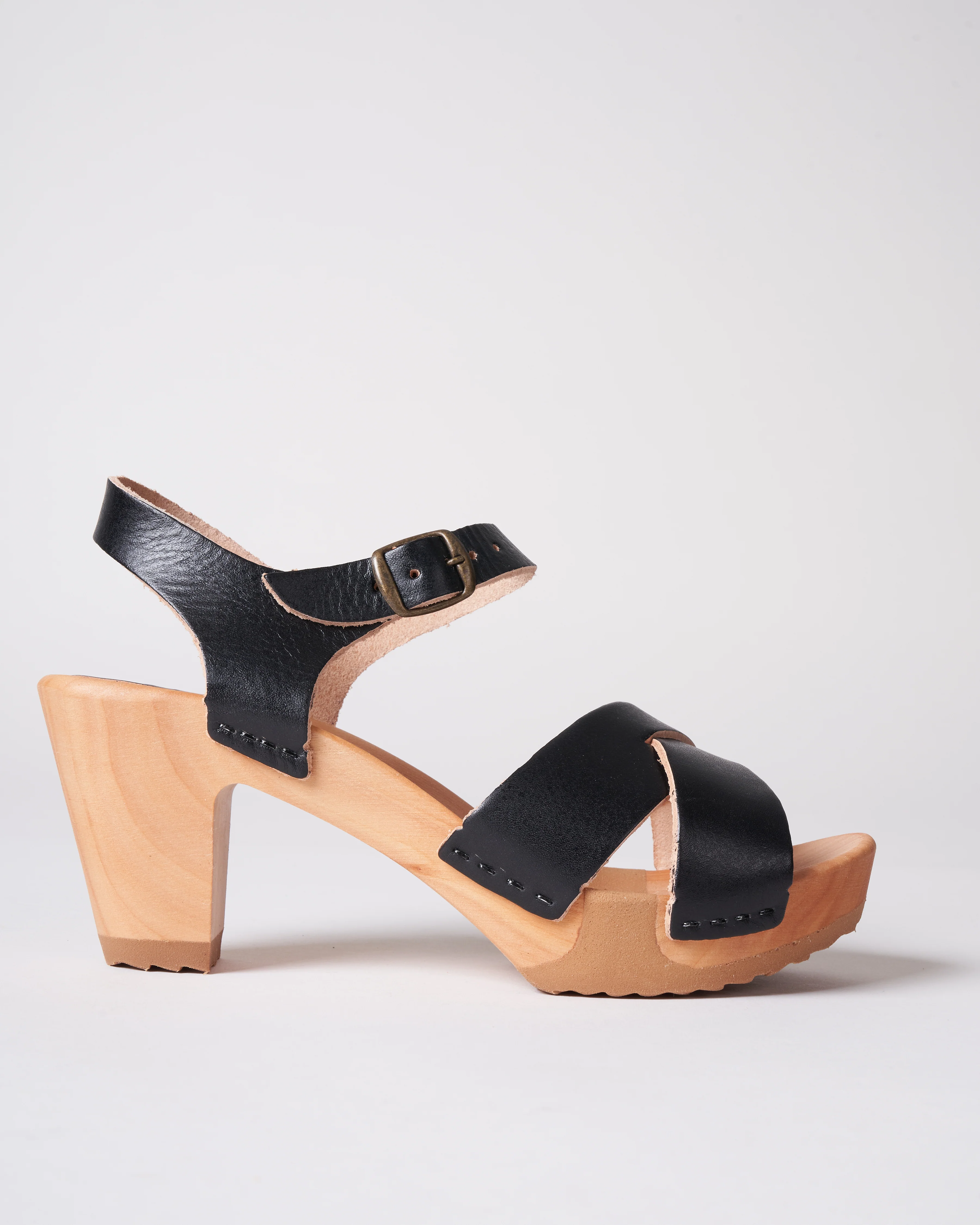 high heel clog sandal - noir - Image 3