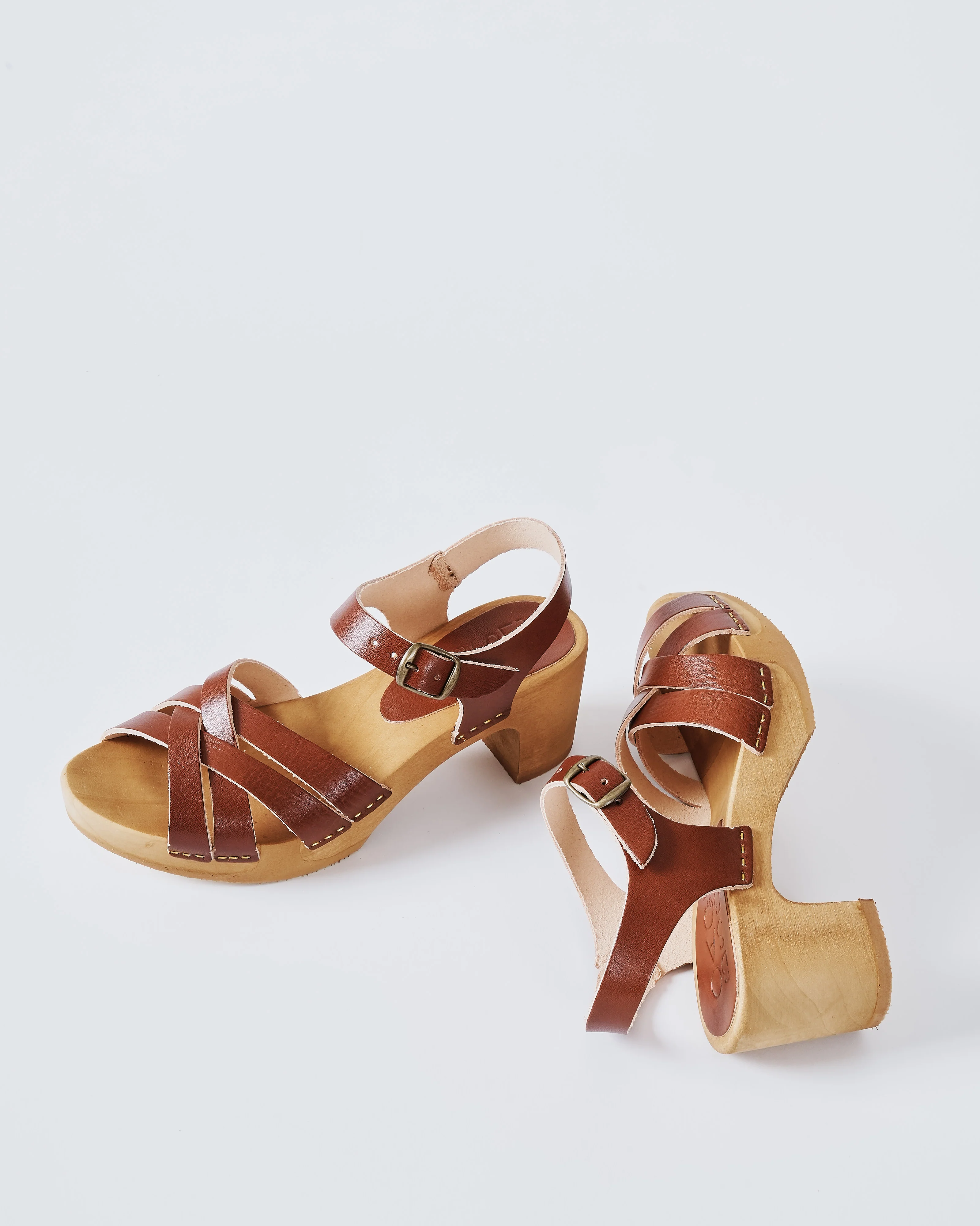 open toe leather clog - Image 5