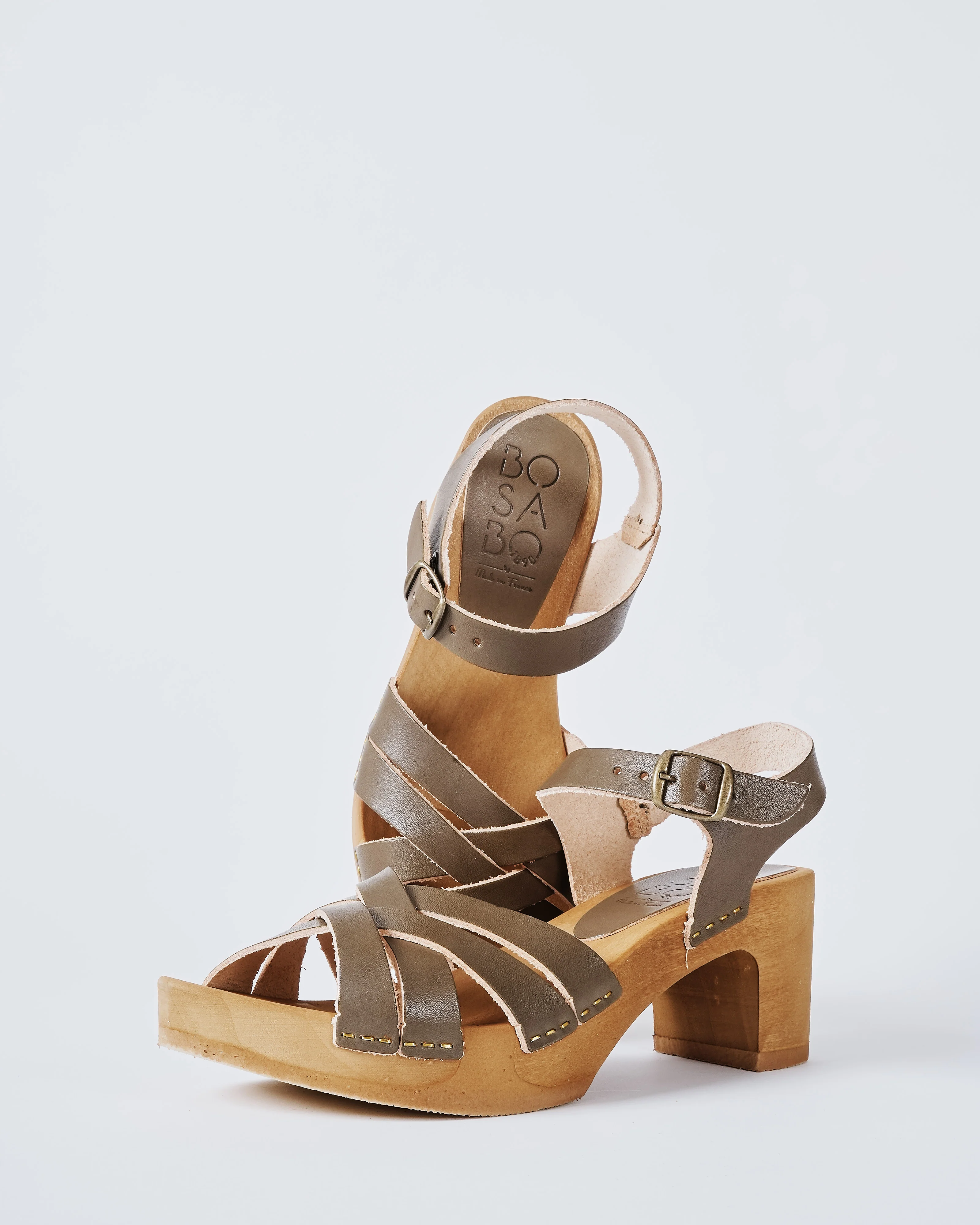 open toe leather clog - Image 3