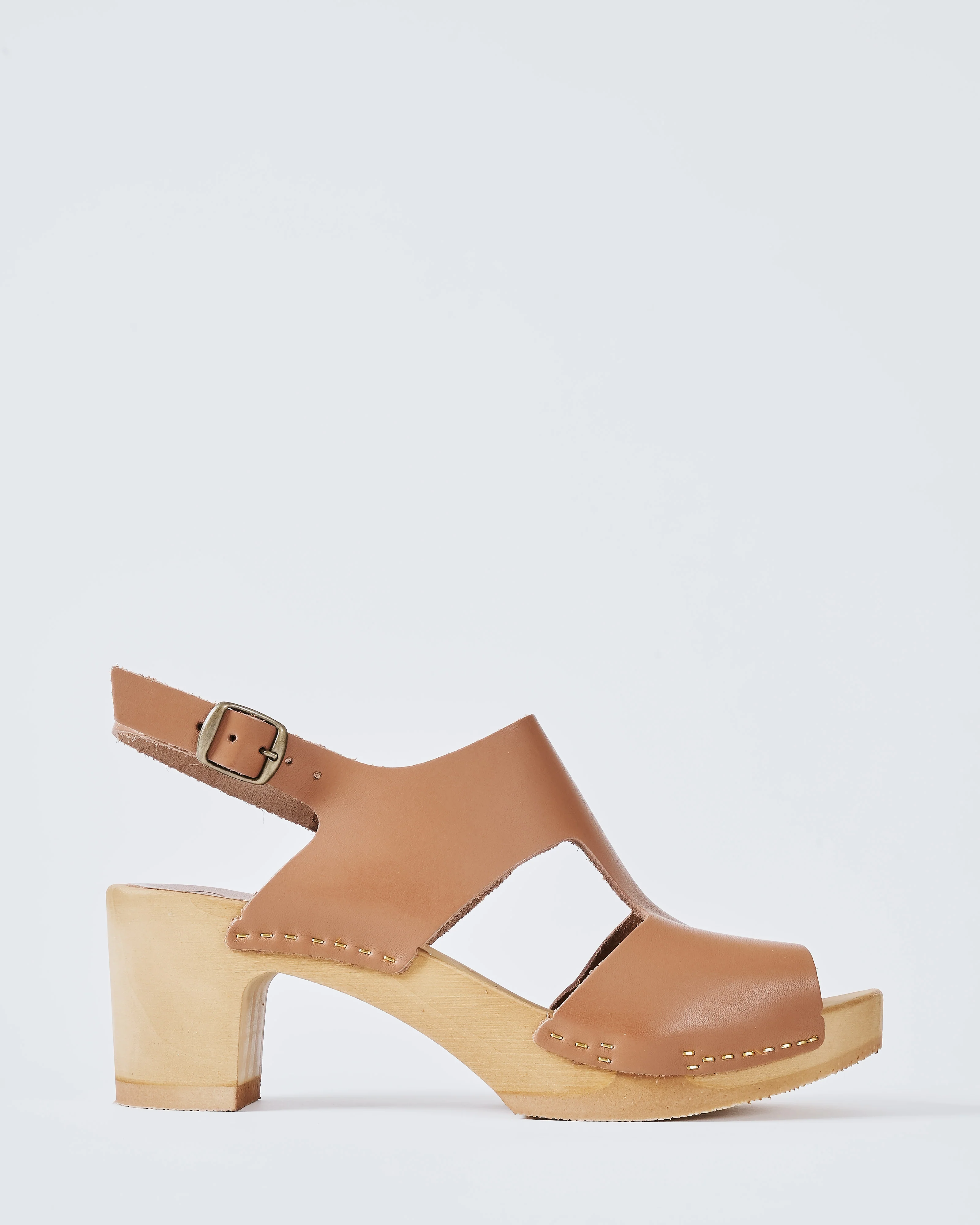 open toe leather clog - Image 3