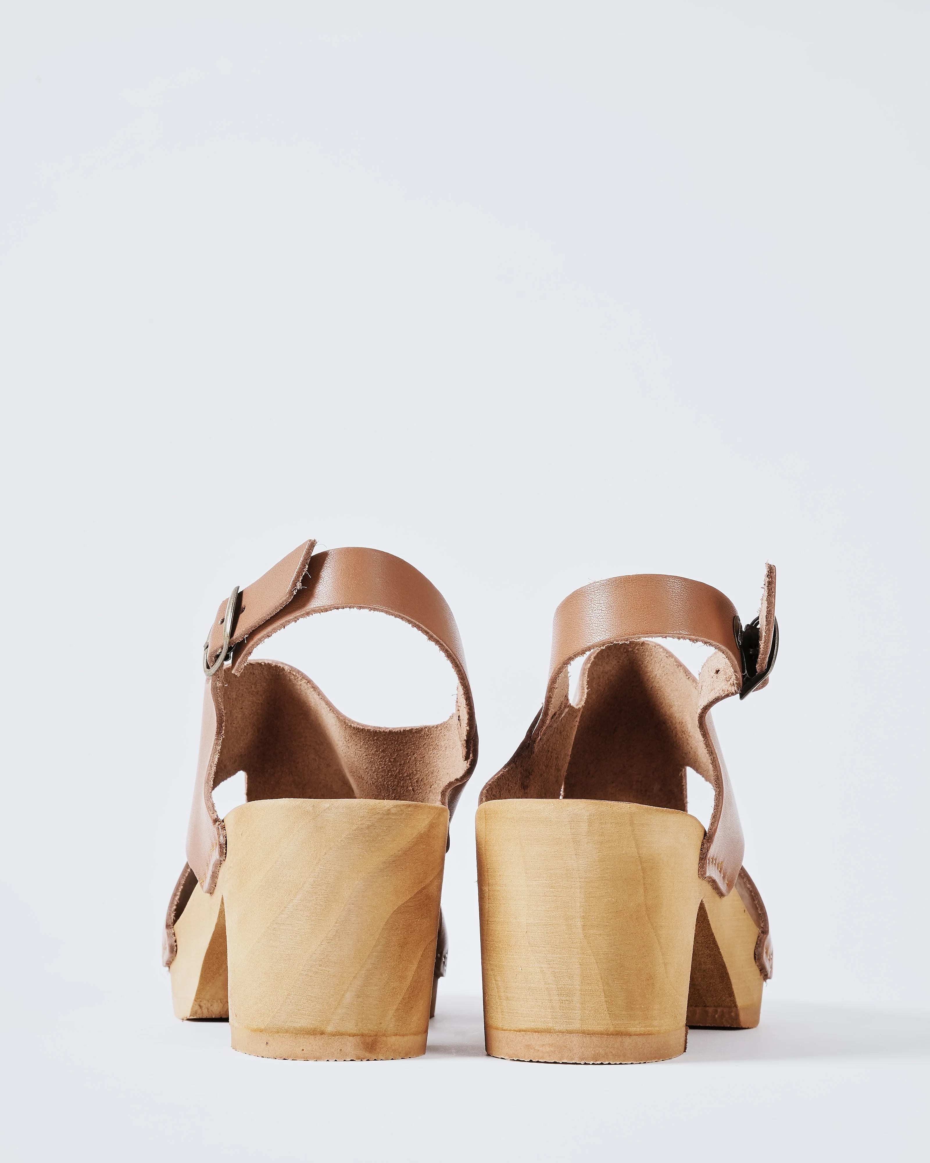 open toe leather clog - Image 5
