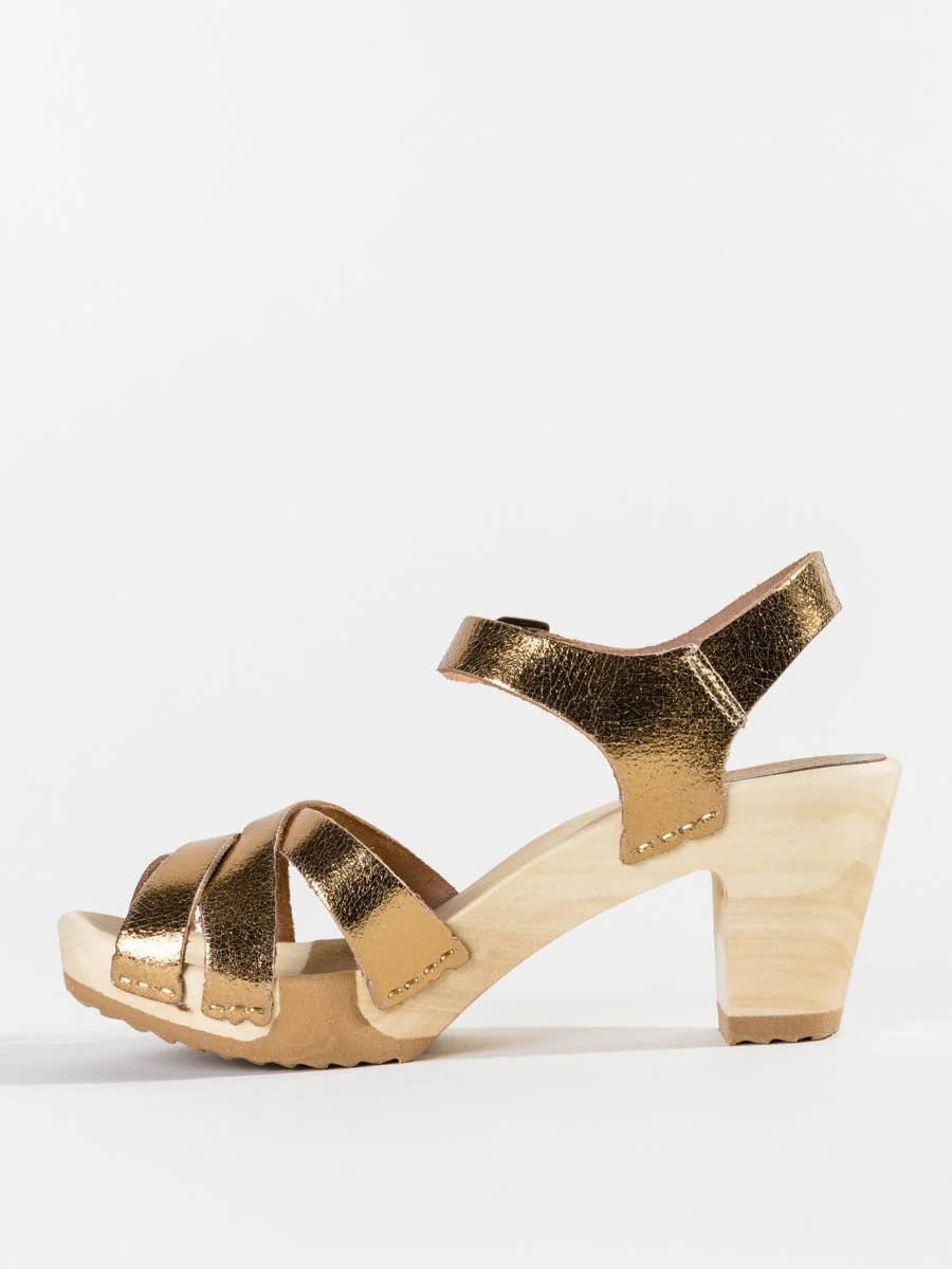 strappy clog - bronze - Image 2