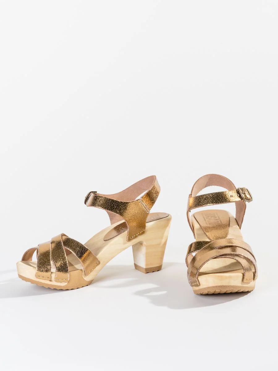 strappy clog - bronze - Image 3