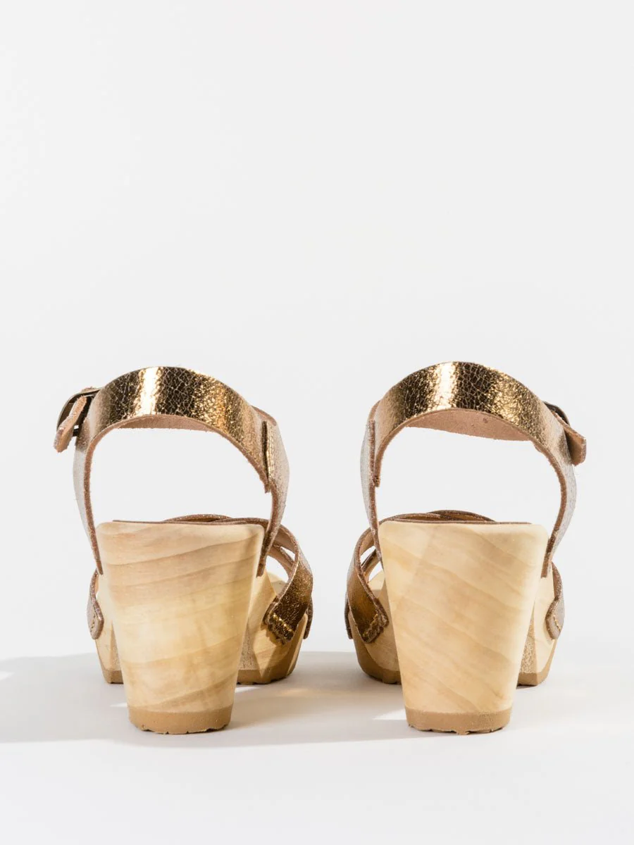 strappy clog - bronze - Image 4
