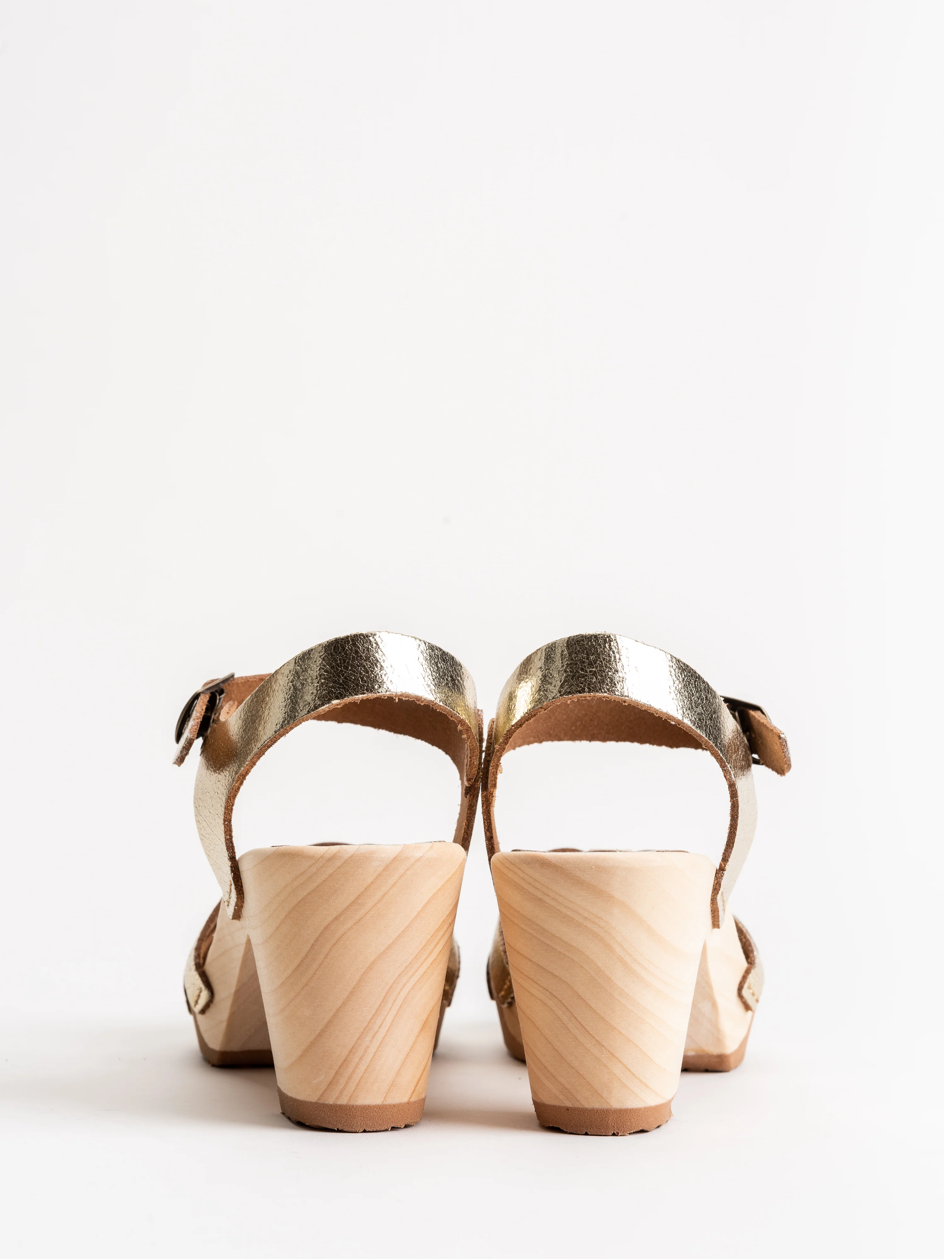 strappy high clog - platino - Image 4