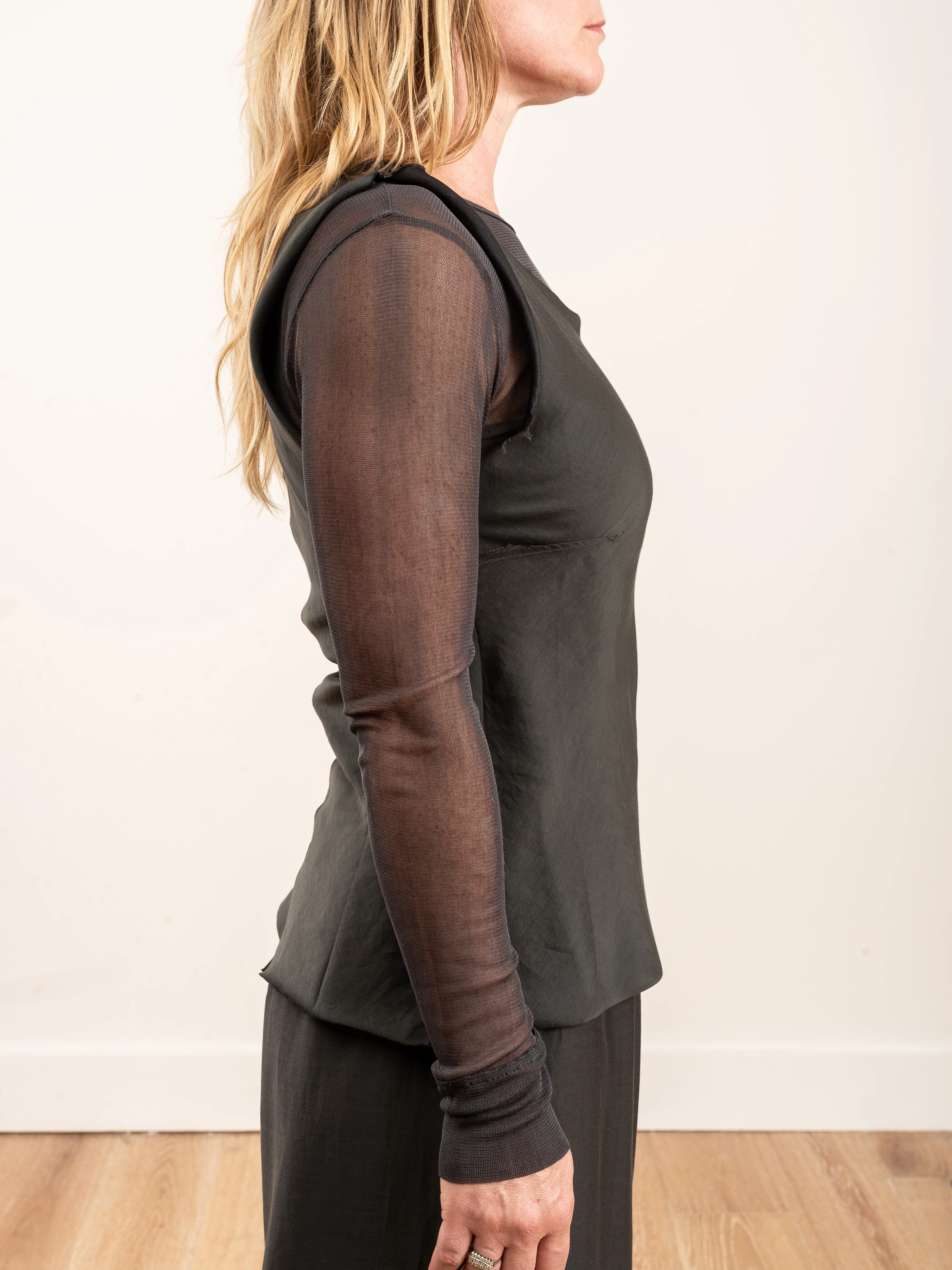 cut tee - charcoal - Image 5