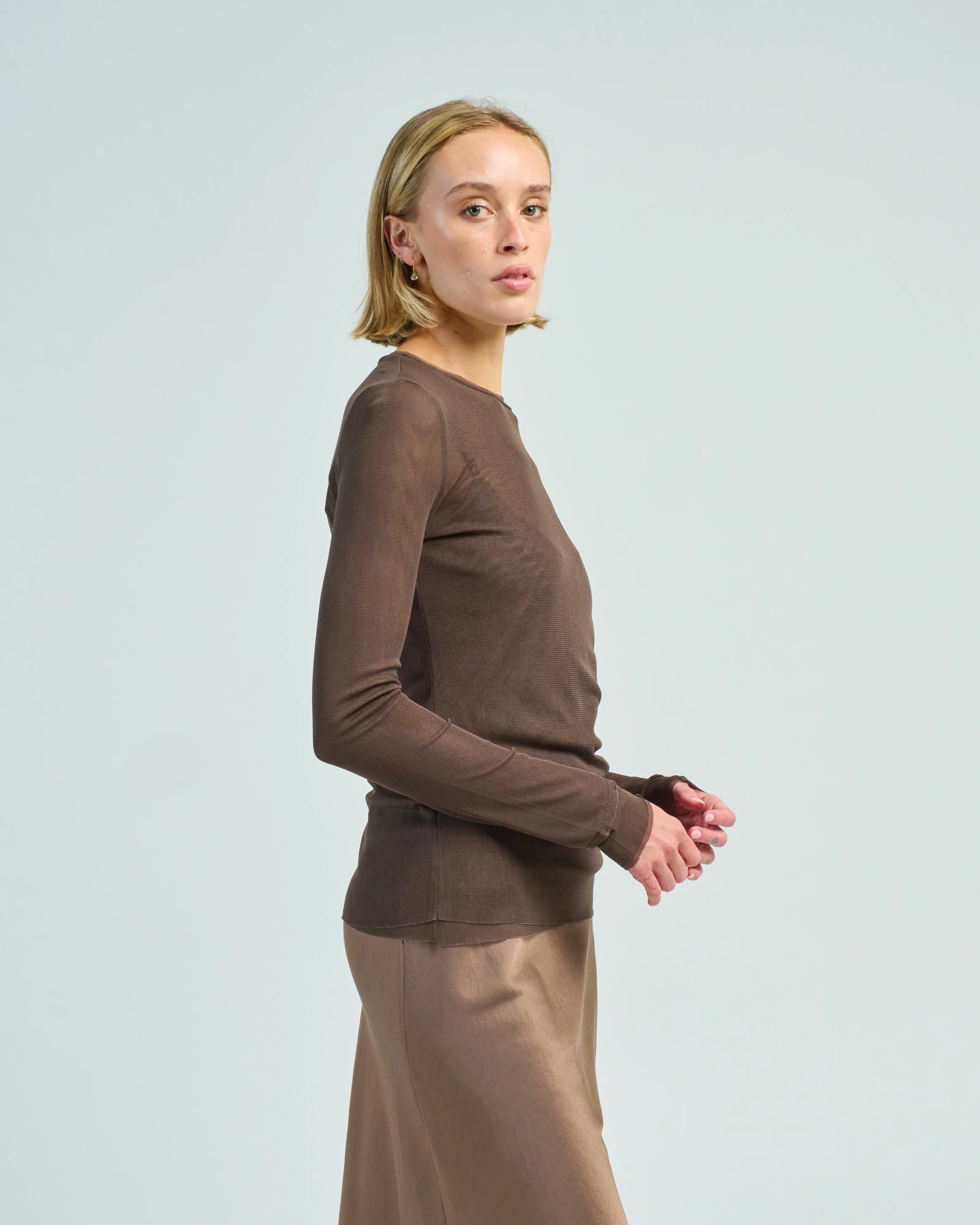 double layer l/s tulle shirt - Image 3