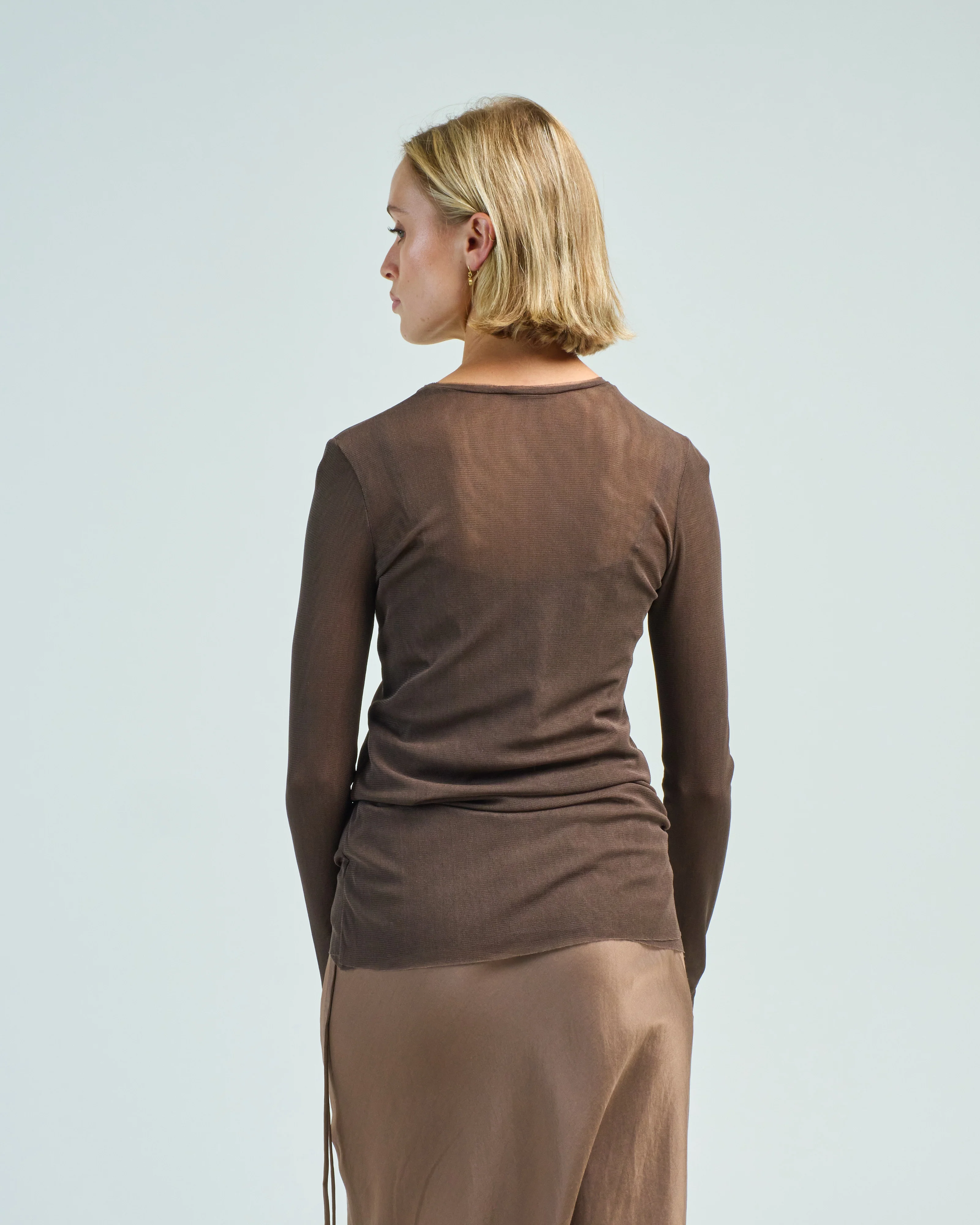 double layer l/s tulle shirt - Image 4