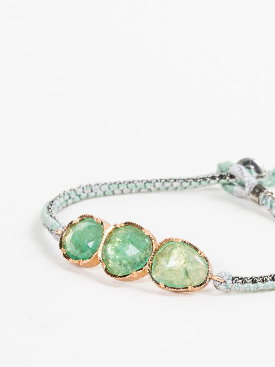 triple orbit emerald bracelet - Image 3