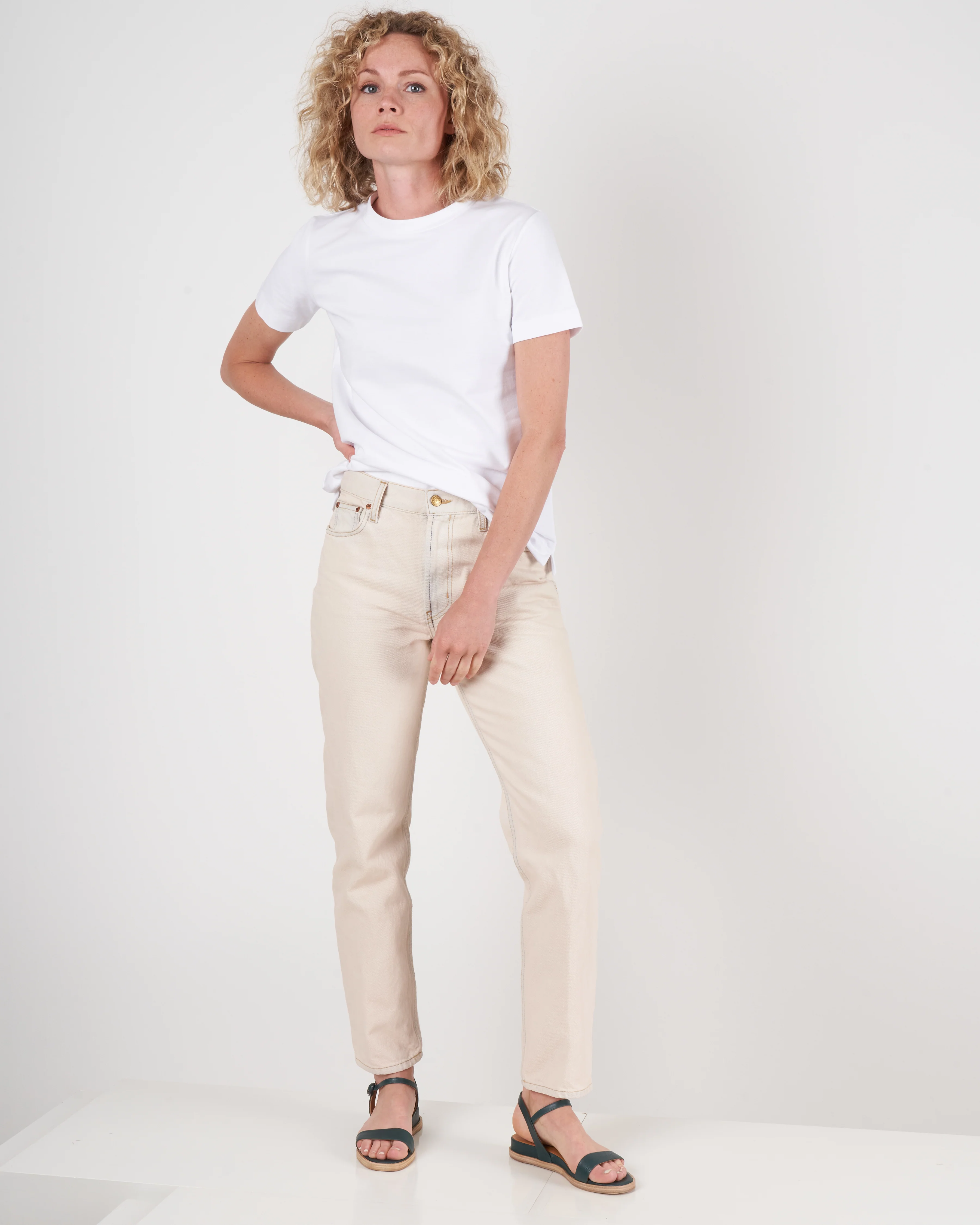 arts mid rise straight jean - pink - Image 5