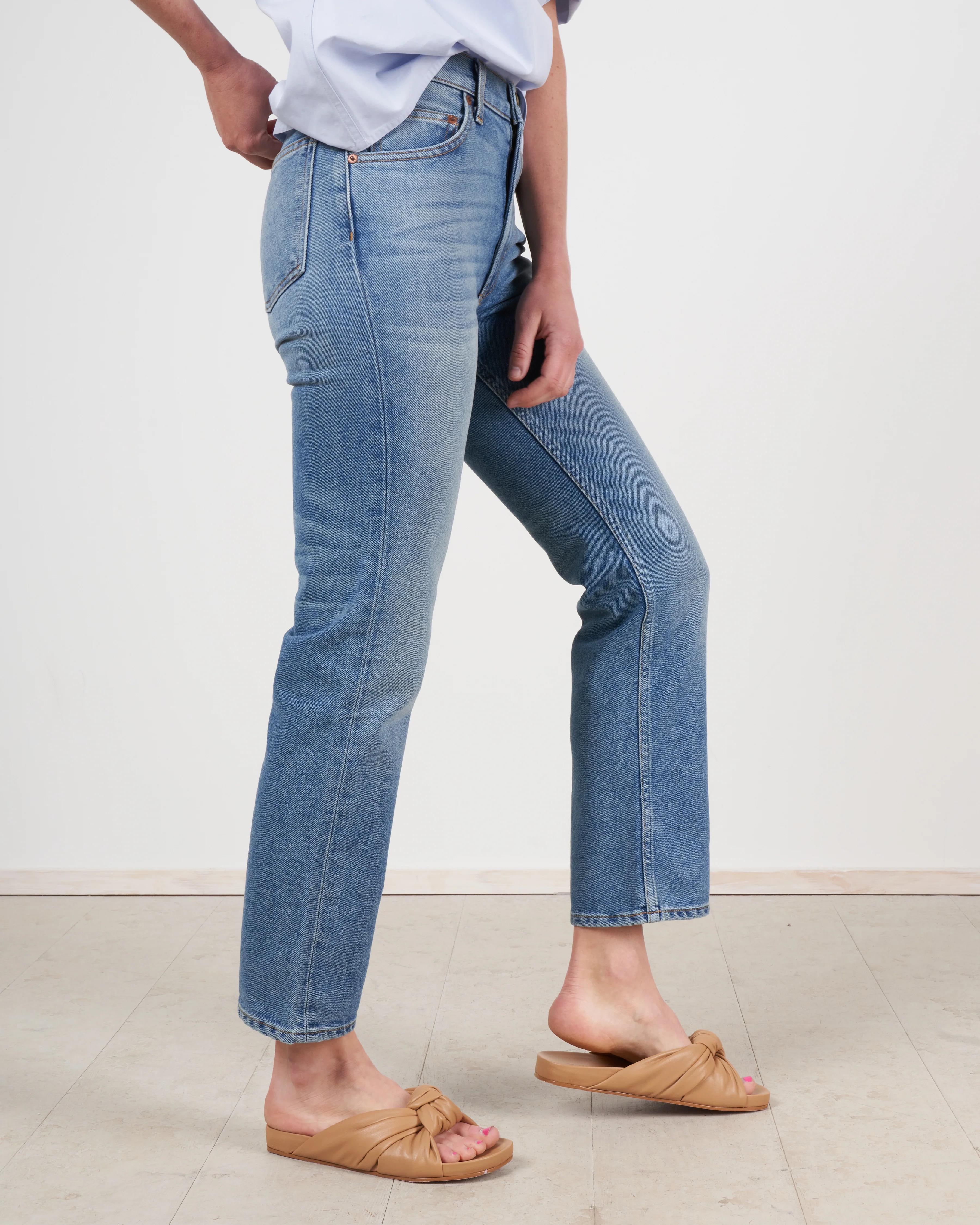field mid rise kick - faded indigo - Image 5
