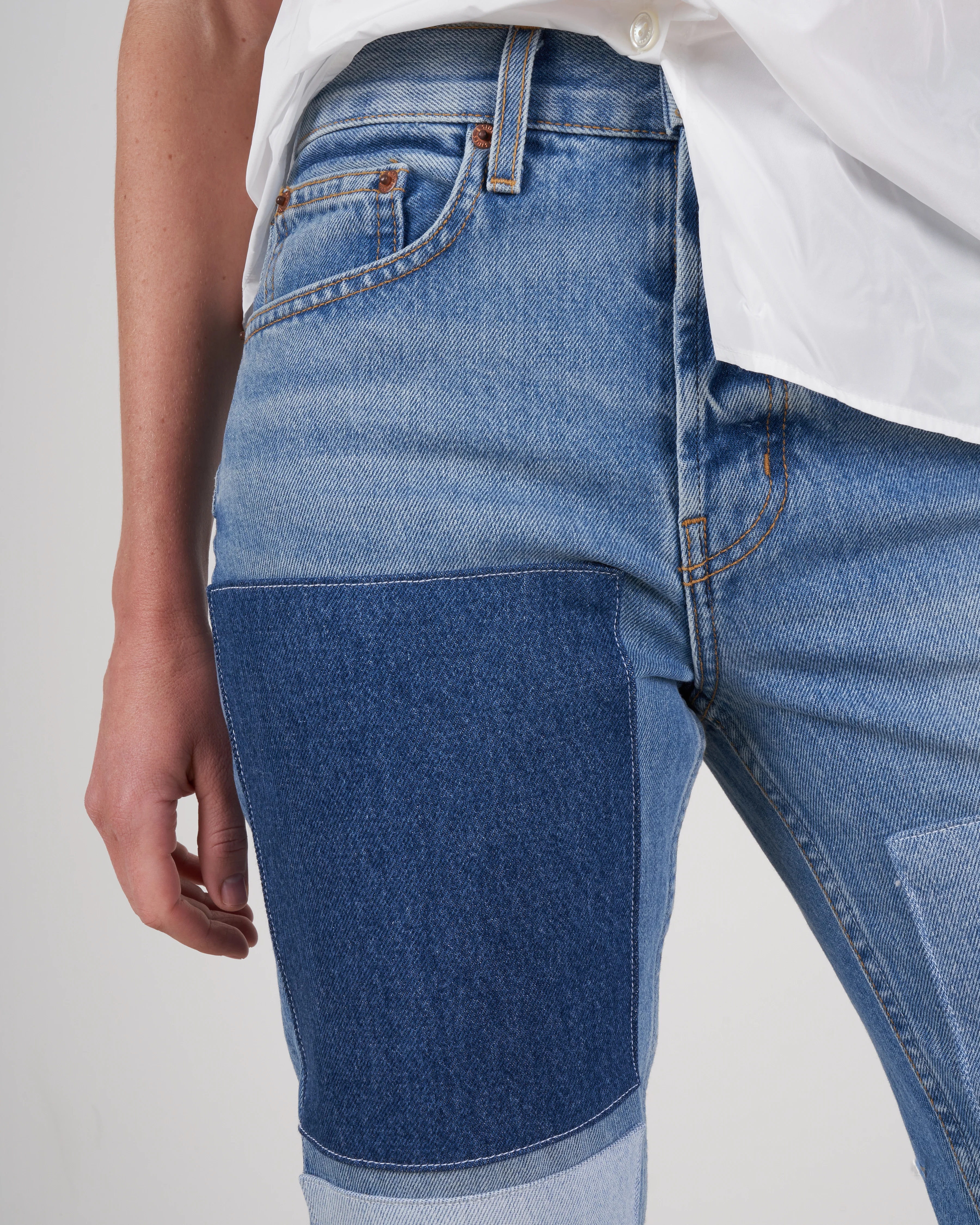 marcel relaxed straight crop jean - faded indigo - Image 2