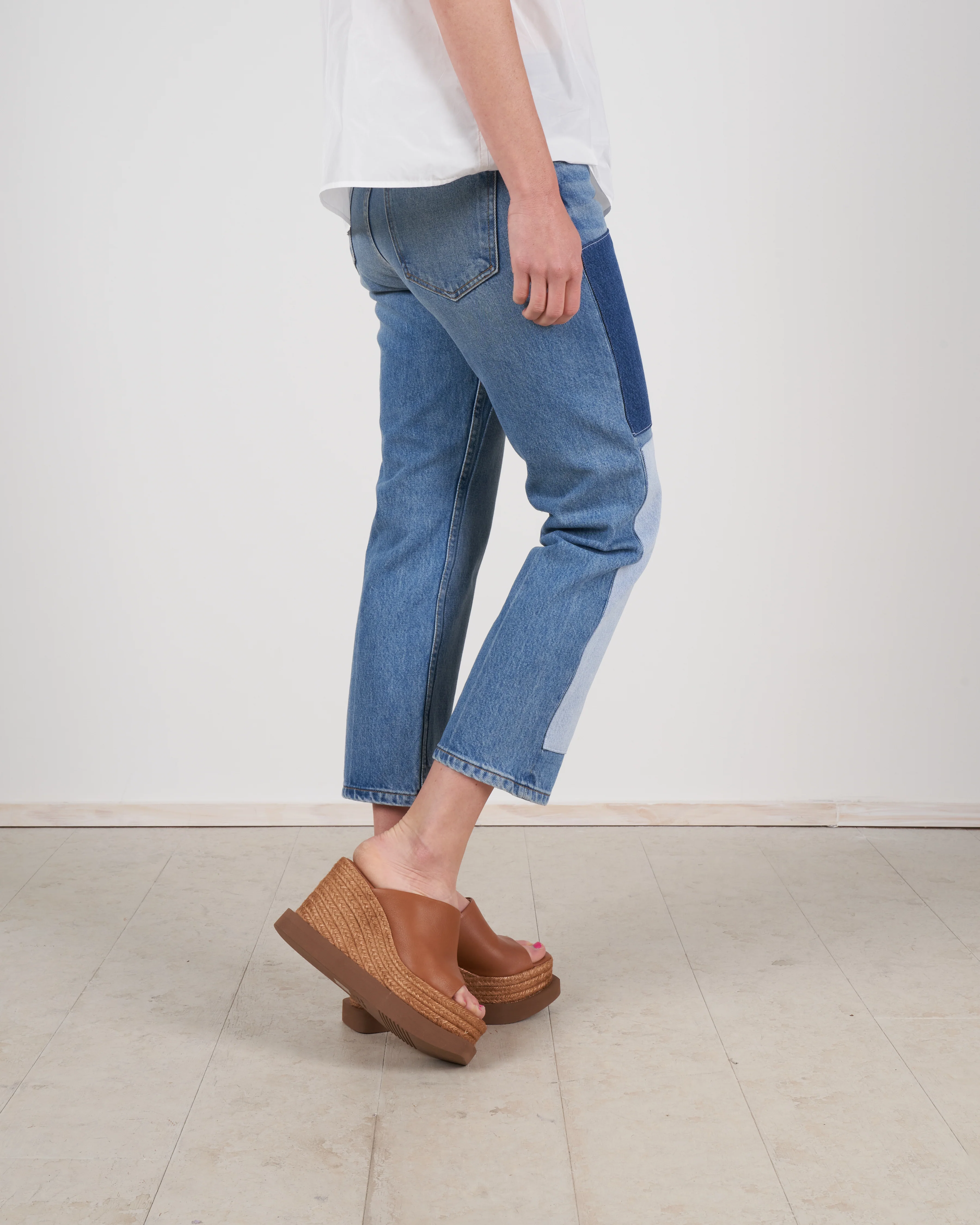 marcel relaxed straight crop jean - faded indigo - Image 3