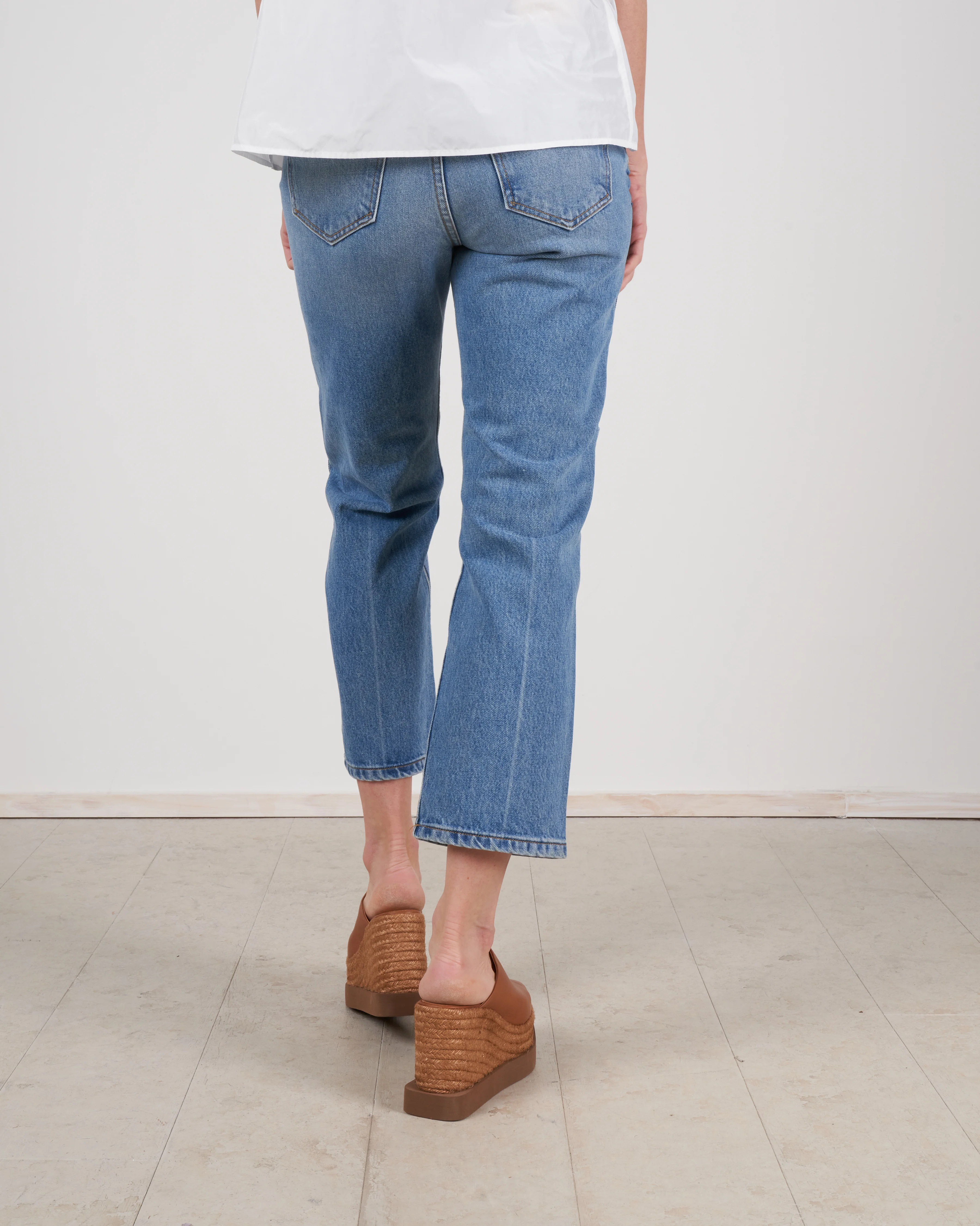 marcel relaxed straight crop jean - faded indigo - Image 4