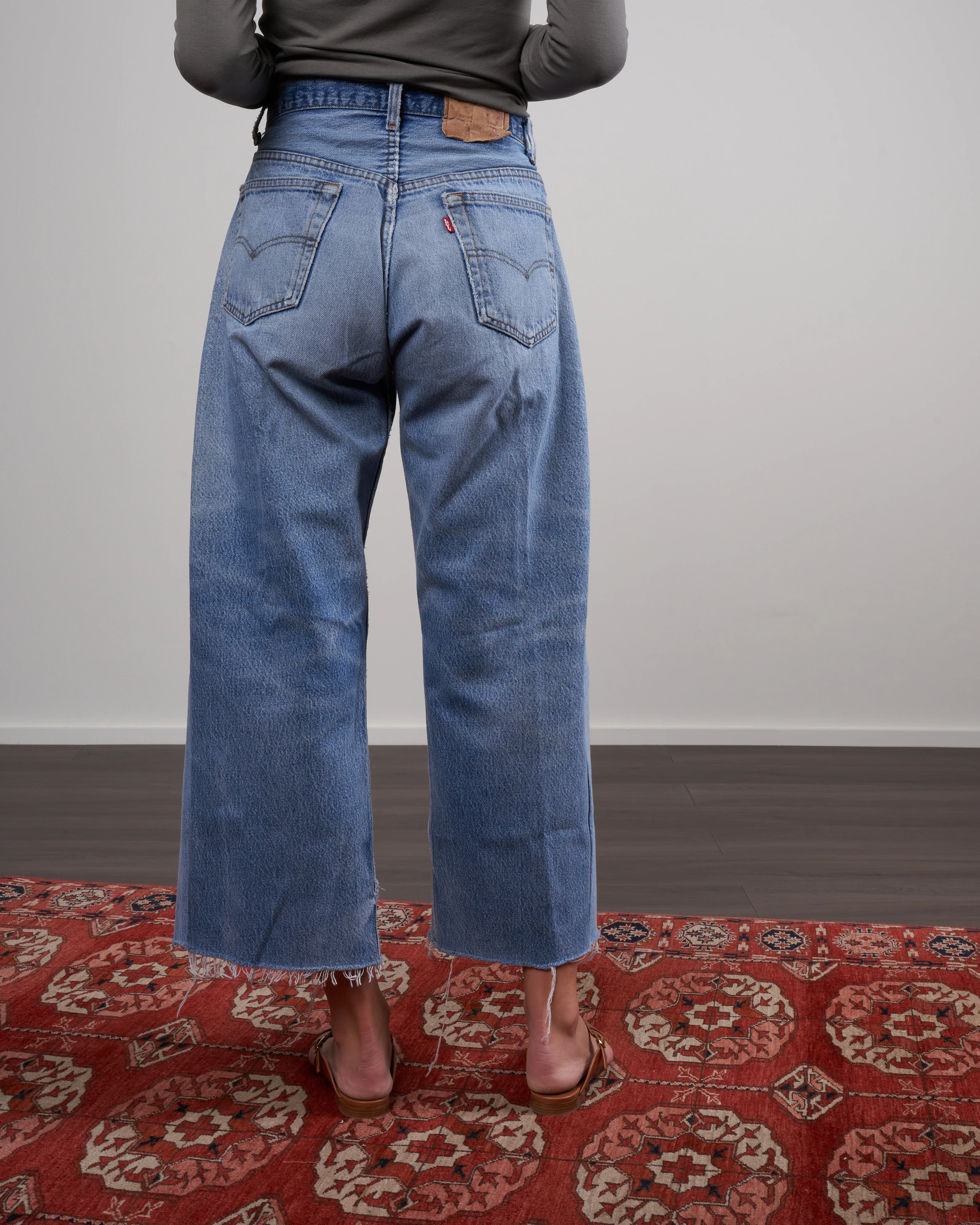 vintage lasso upcycled jeans - one-of-a-kind wash - Image 5