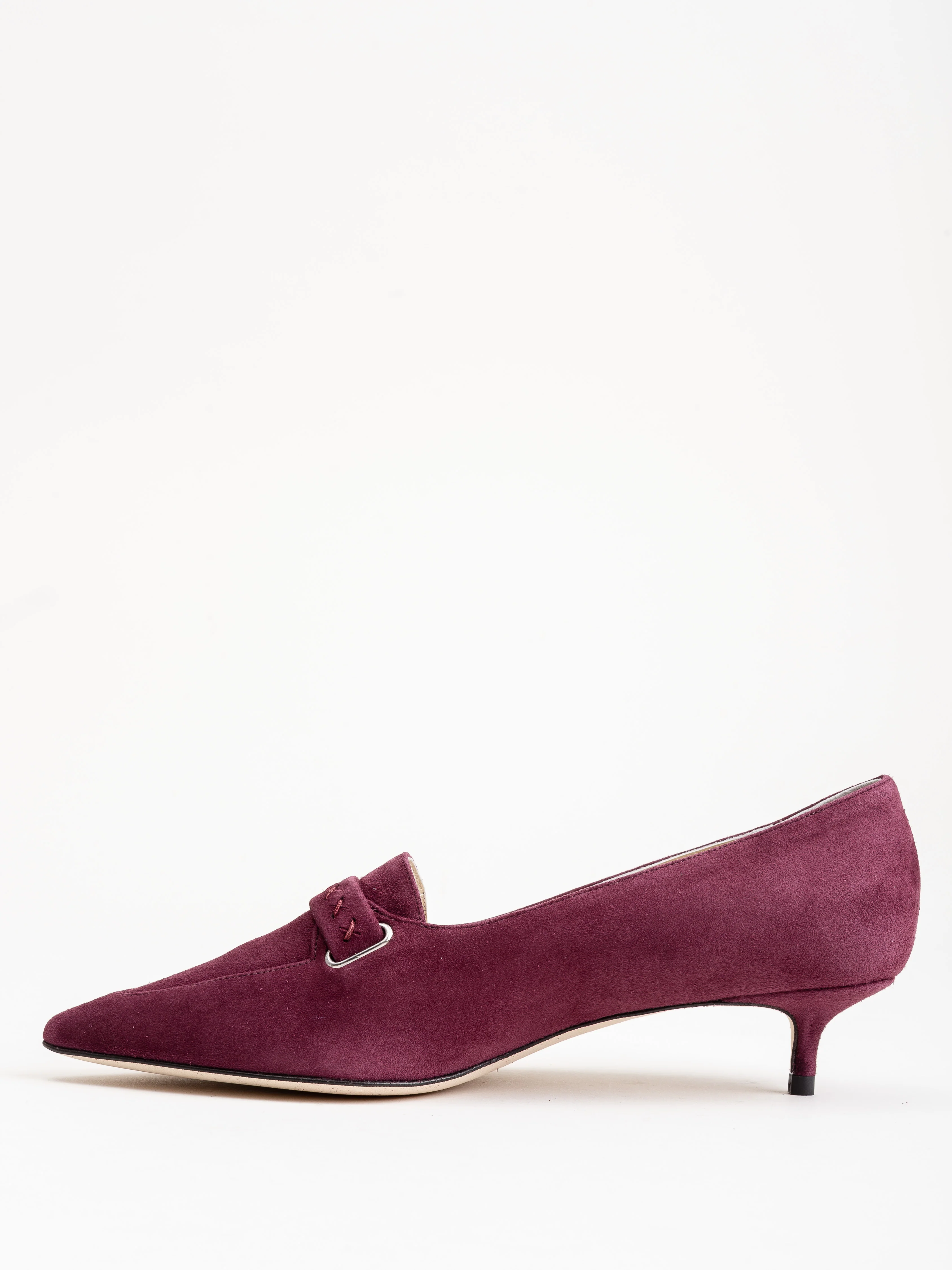 brexit suede kitten heel - prune - Image 2