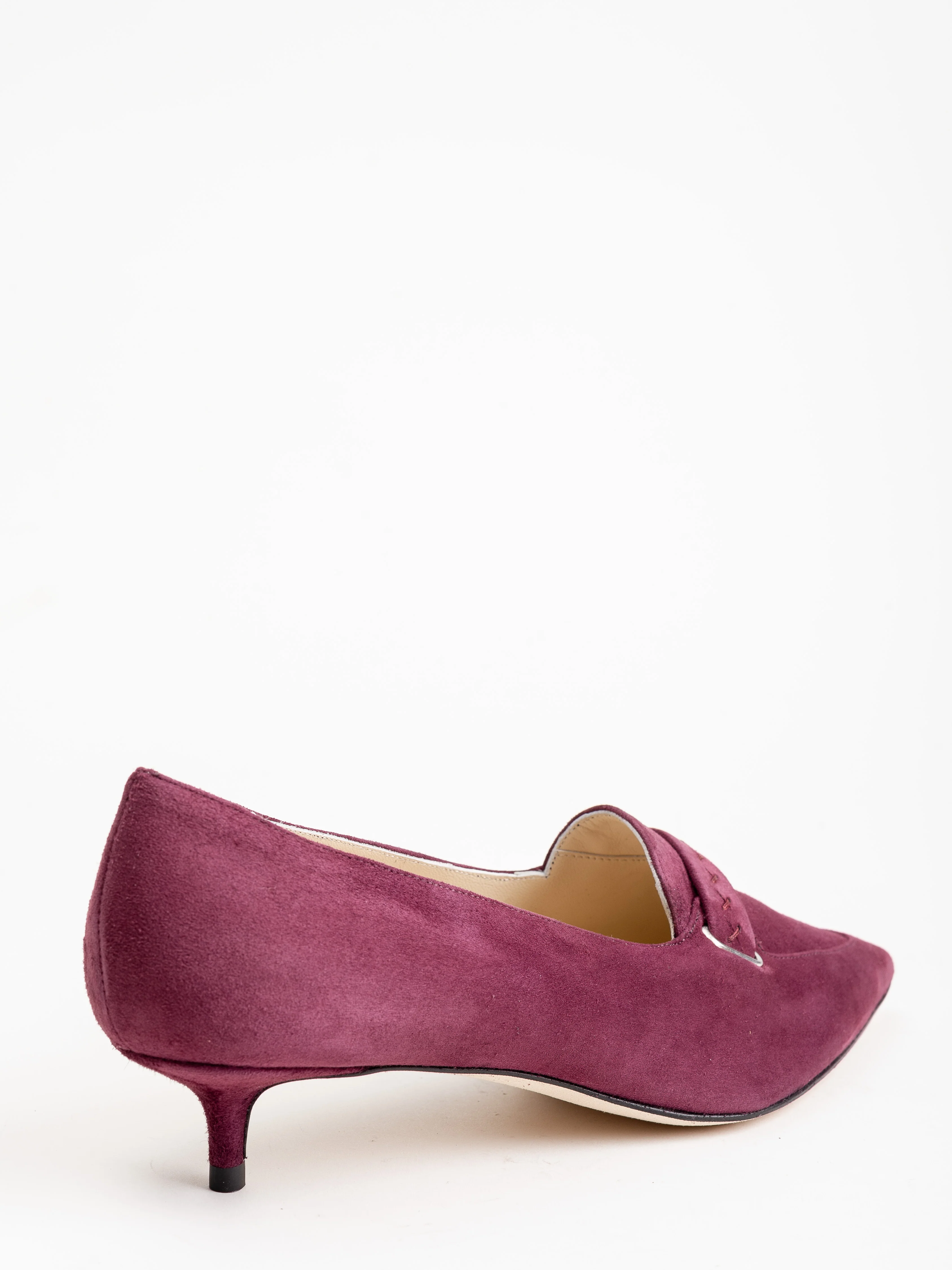 brexit suede kitten heel - prune - Image 3