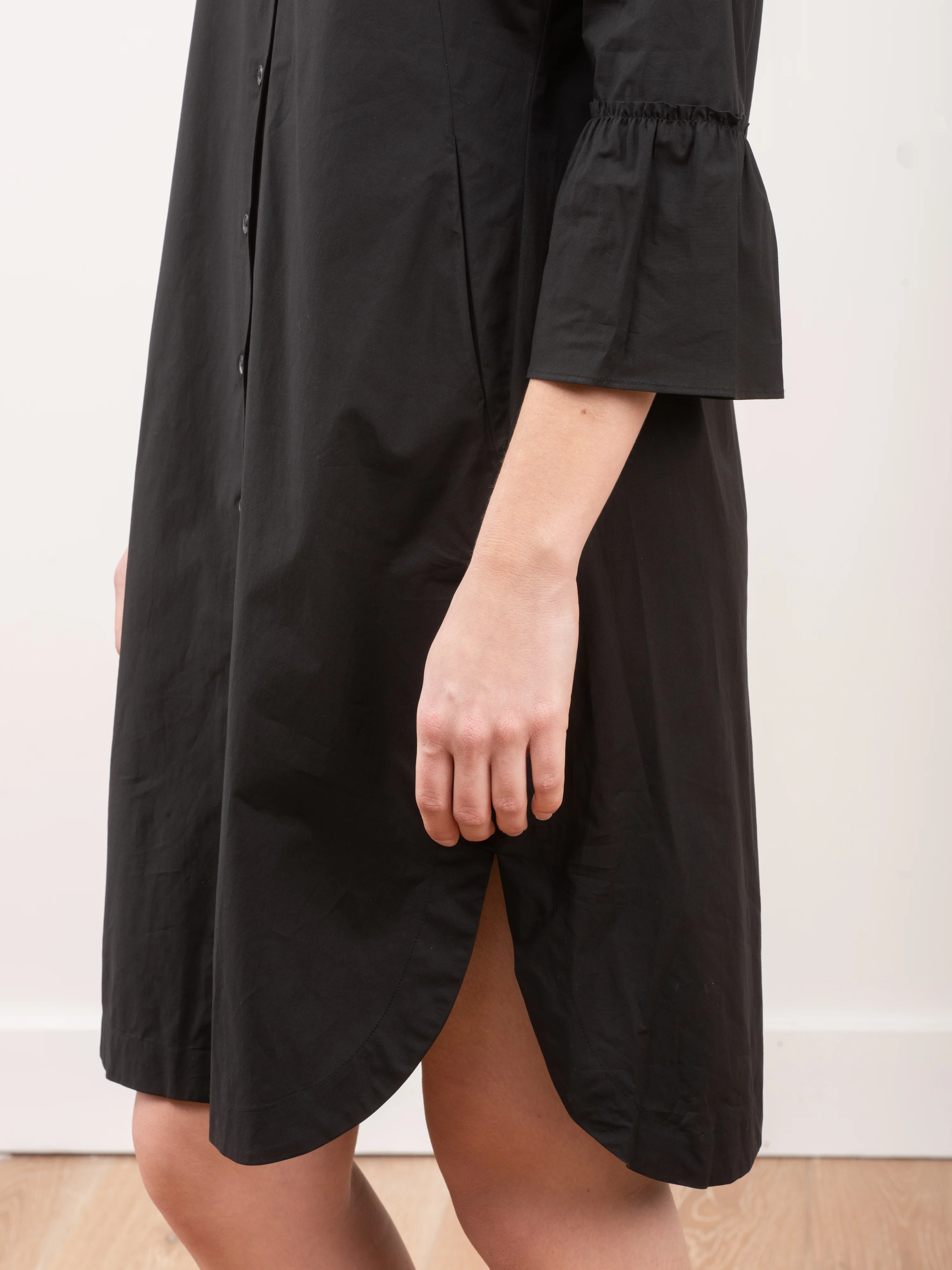 bell sleeve dress - black - Image 5