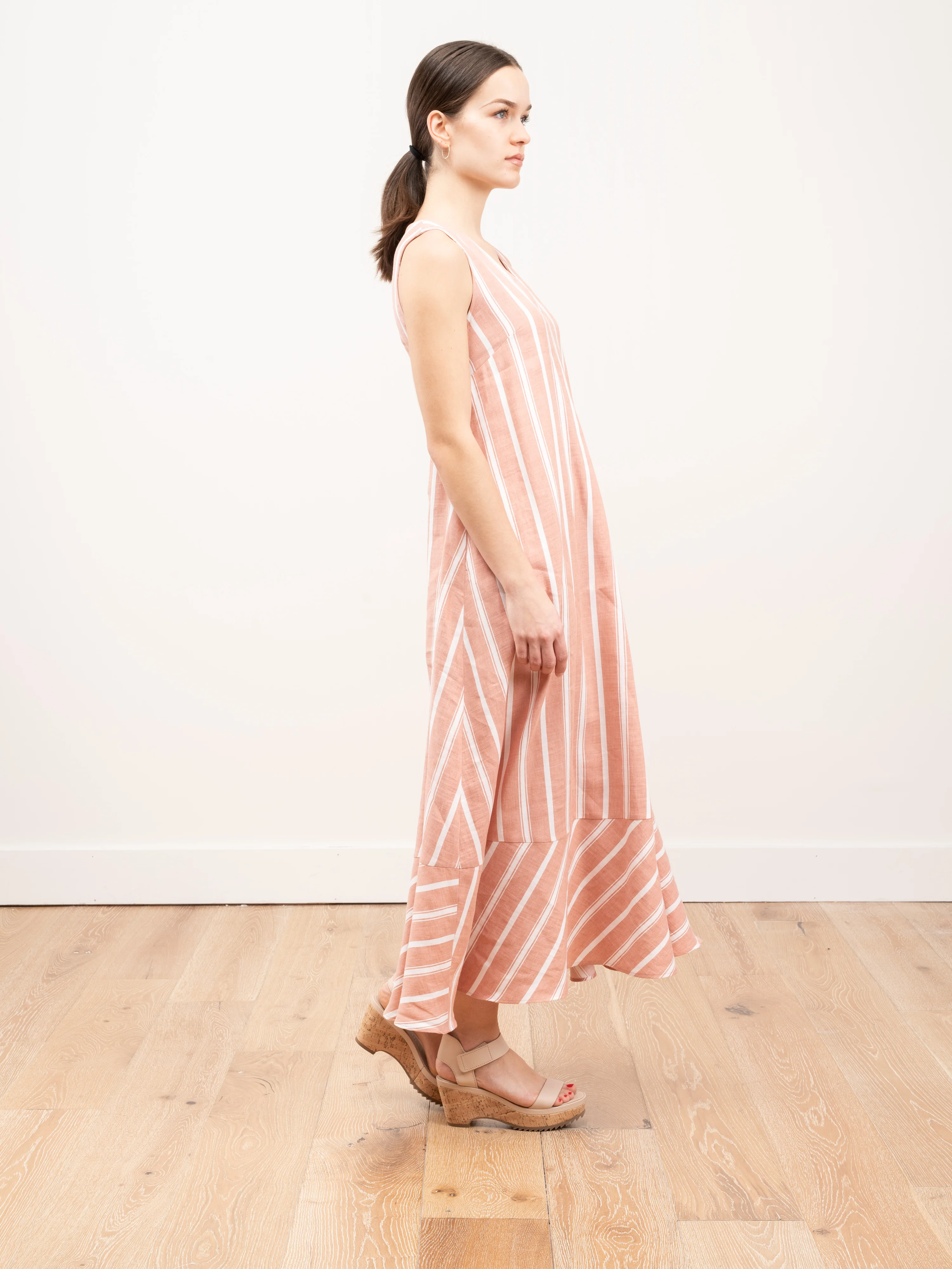 linen blend sleeveless dress - Image 2