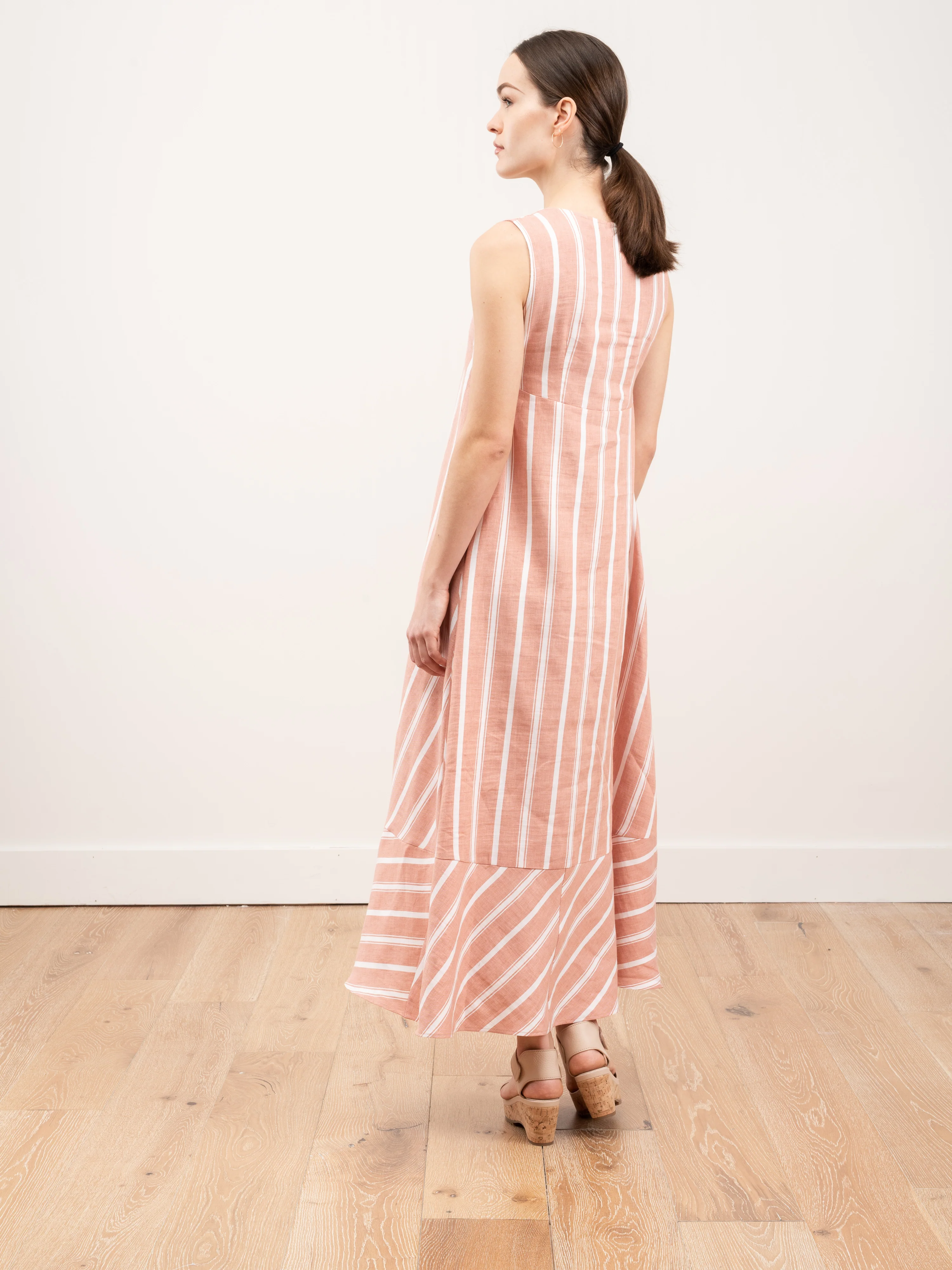 linen blend sleeveless dress - Image 3