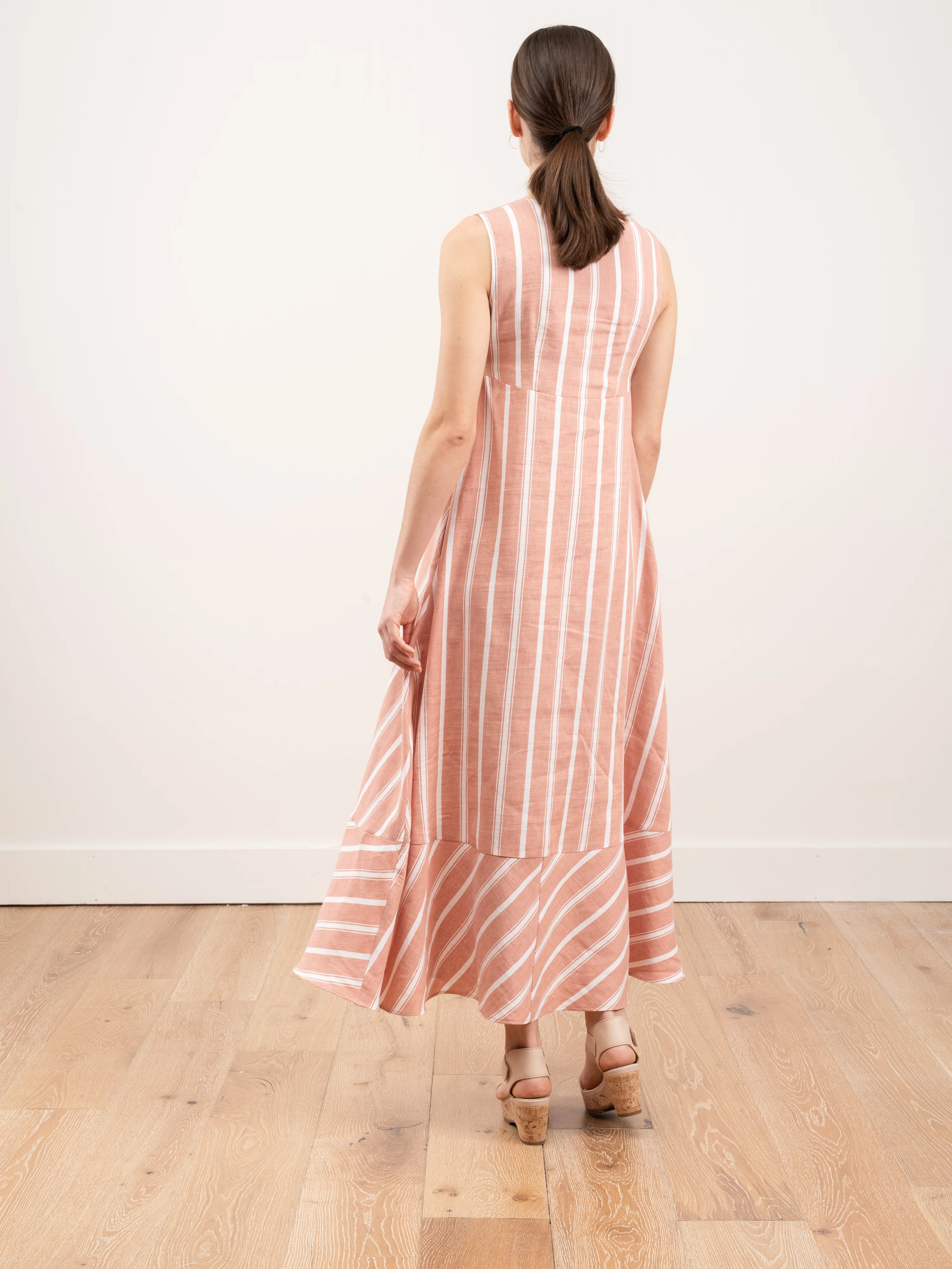 linen blend sleeveless dress - Image 4