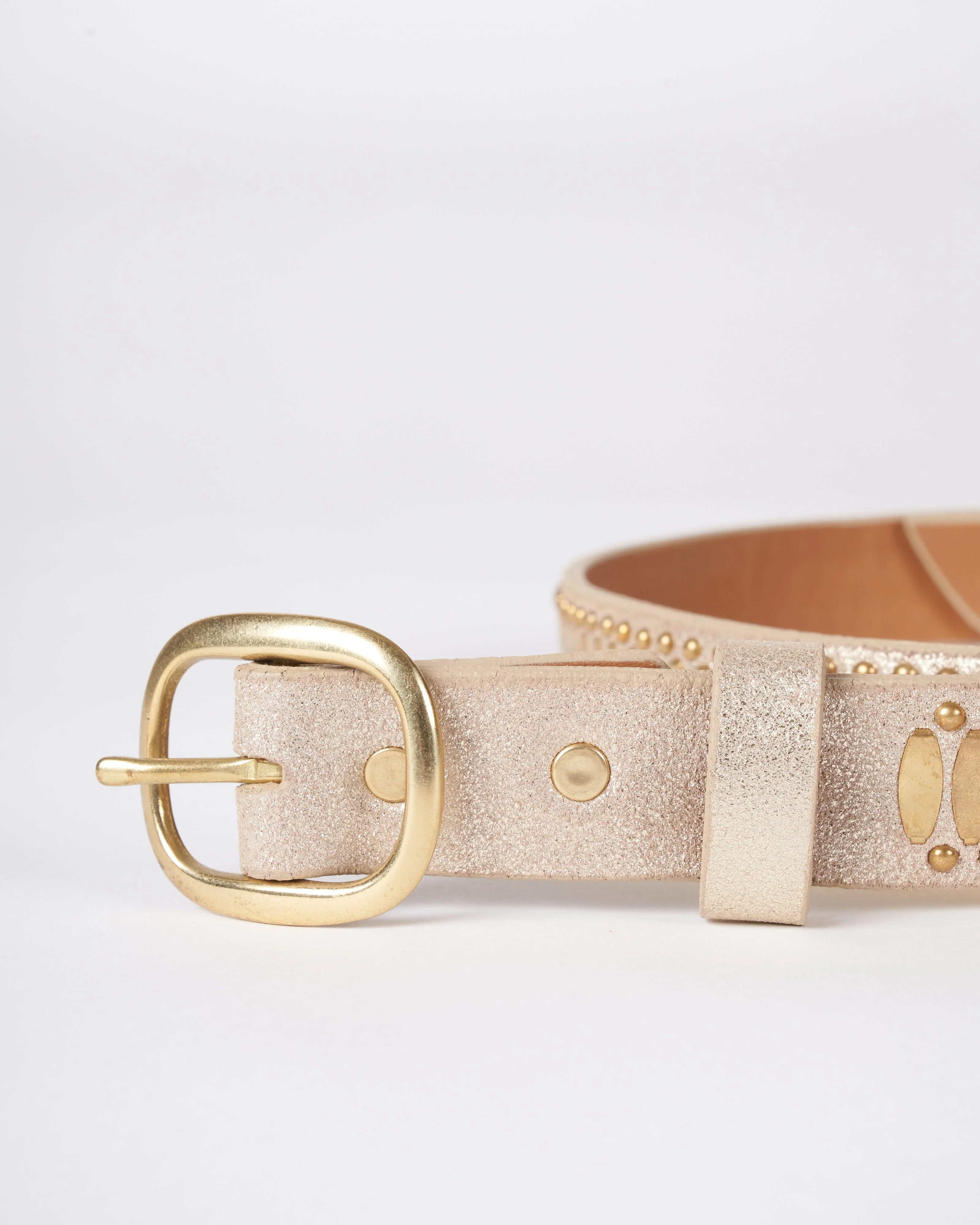 concha belt - white gold sheen - Image 3