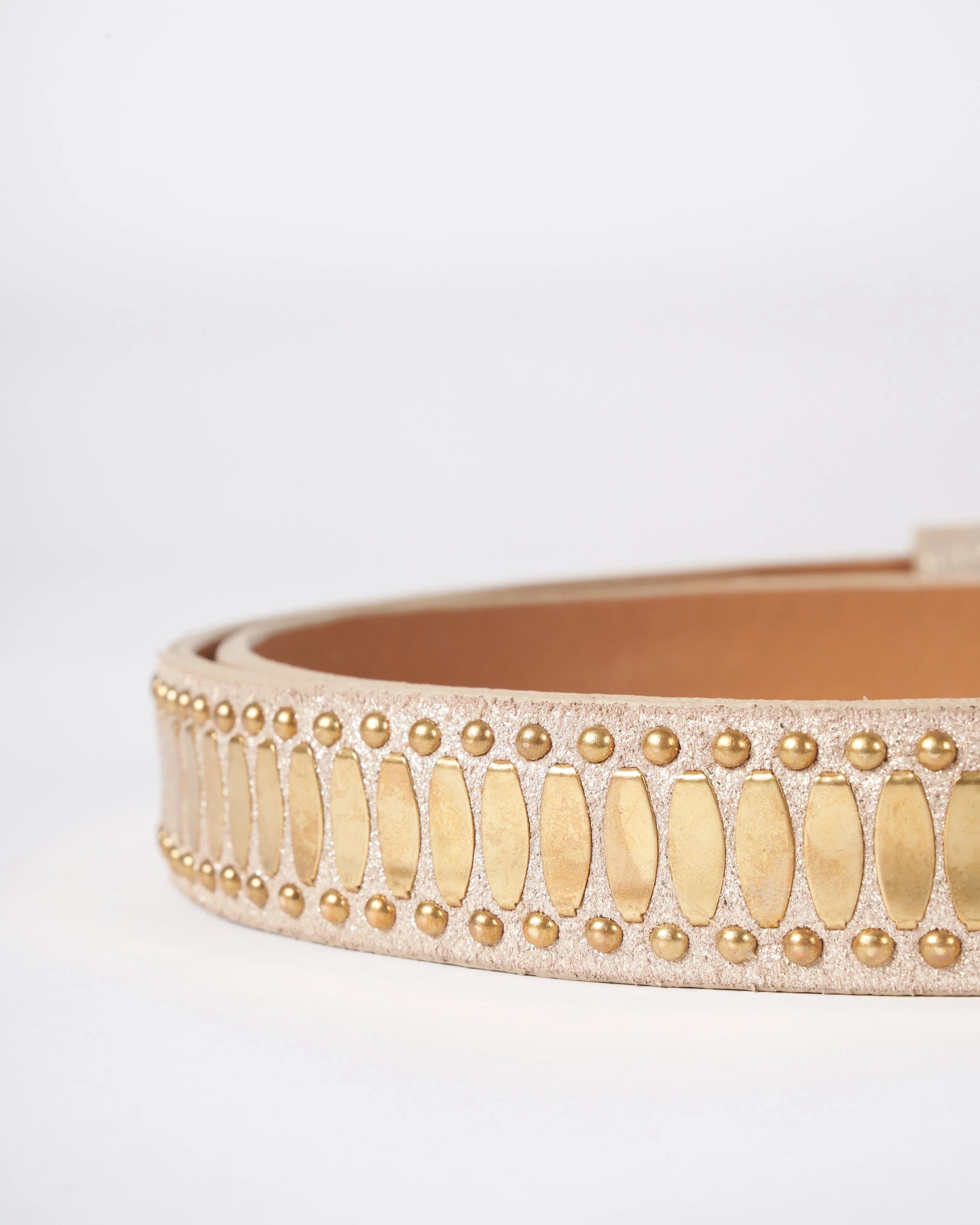 concha belt - white gold sheen - Image 4