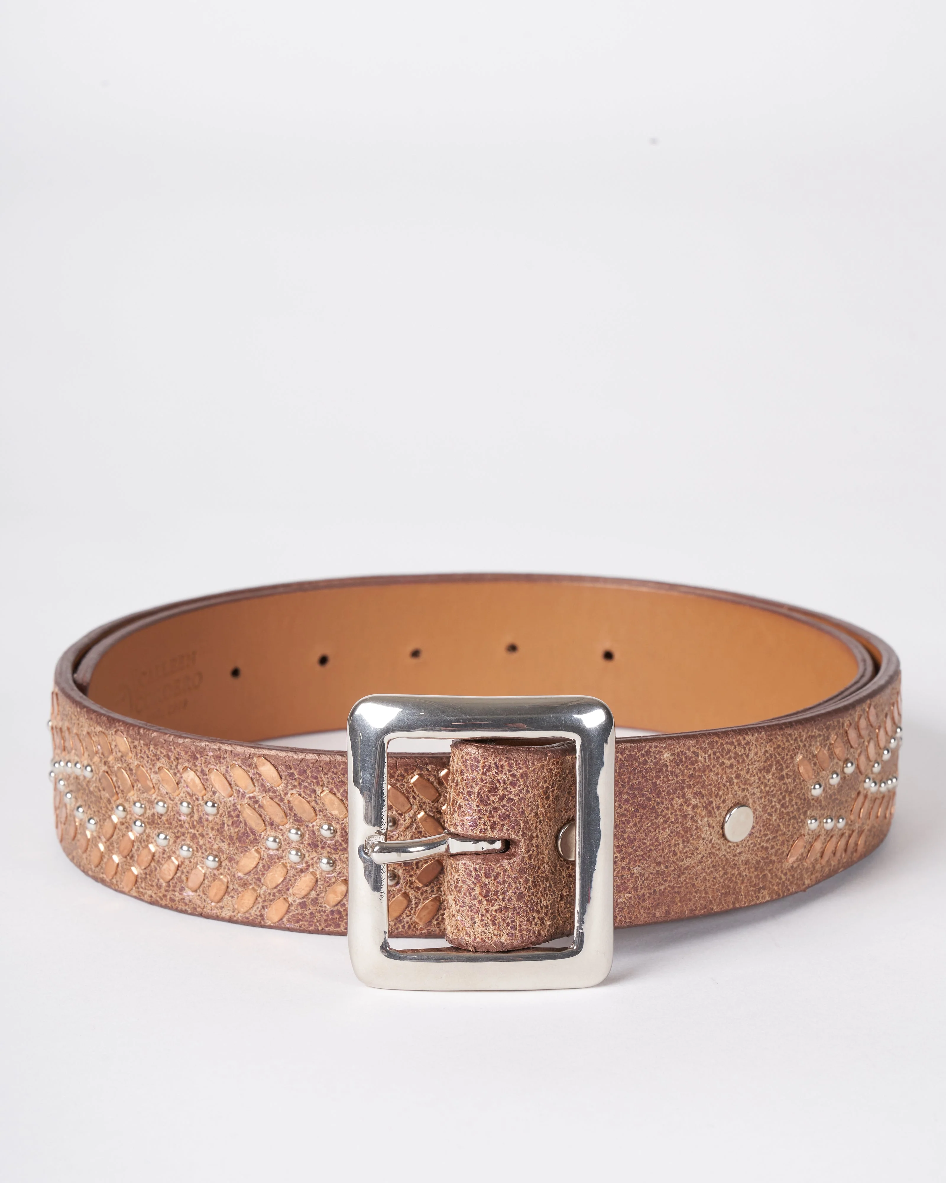 hemma belt - copper pearl cracked leather - Image 2