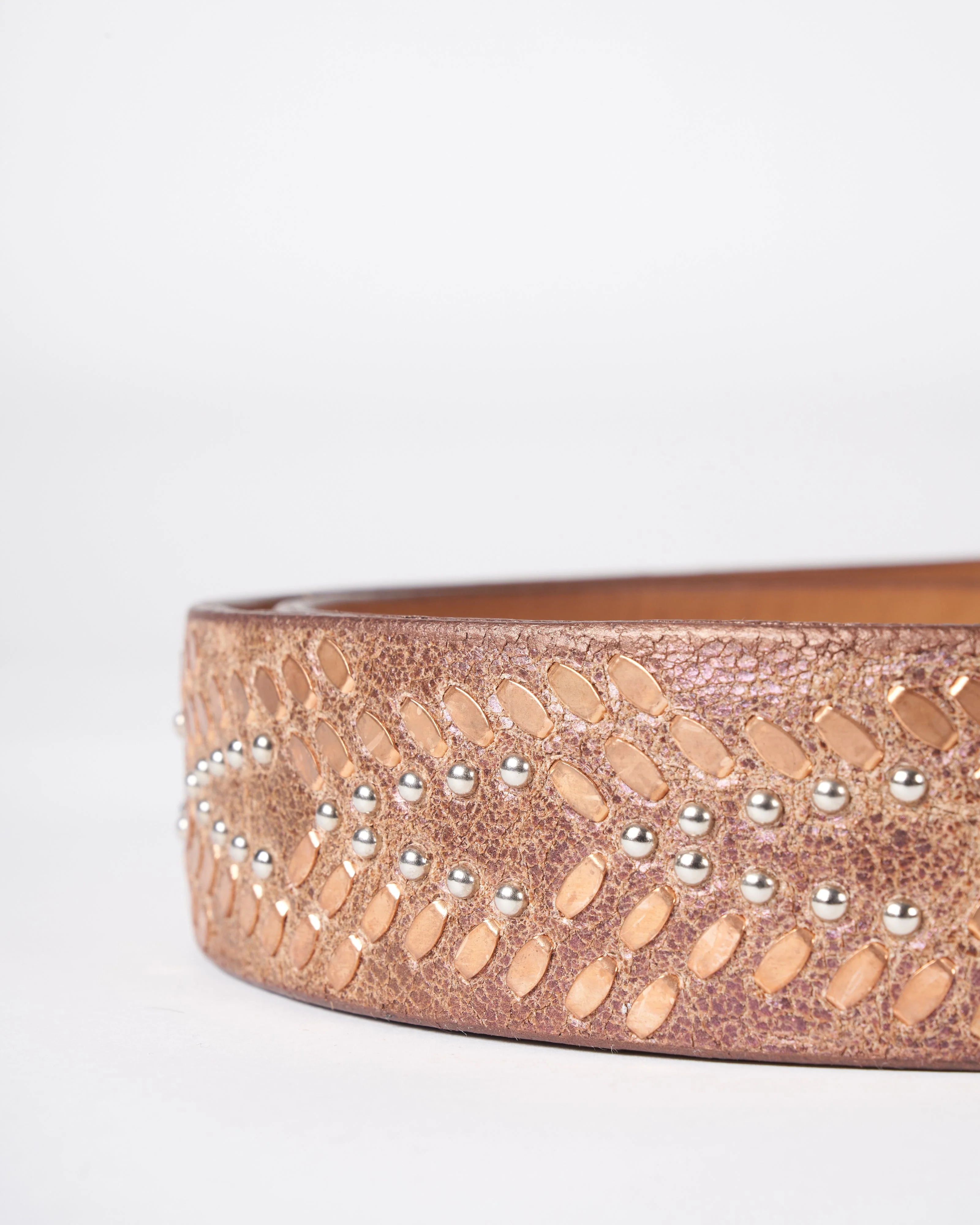 hemma belt - copper pearl cracked leather - Image 4