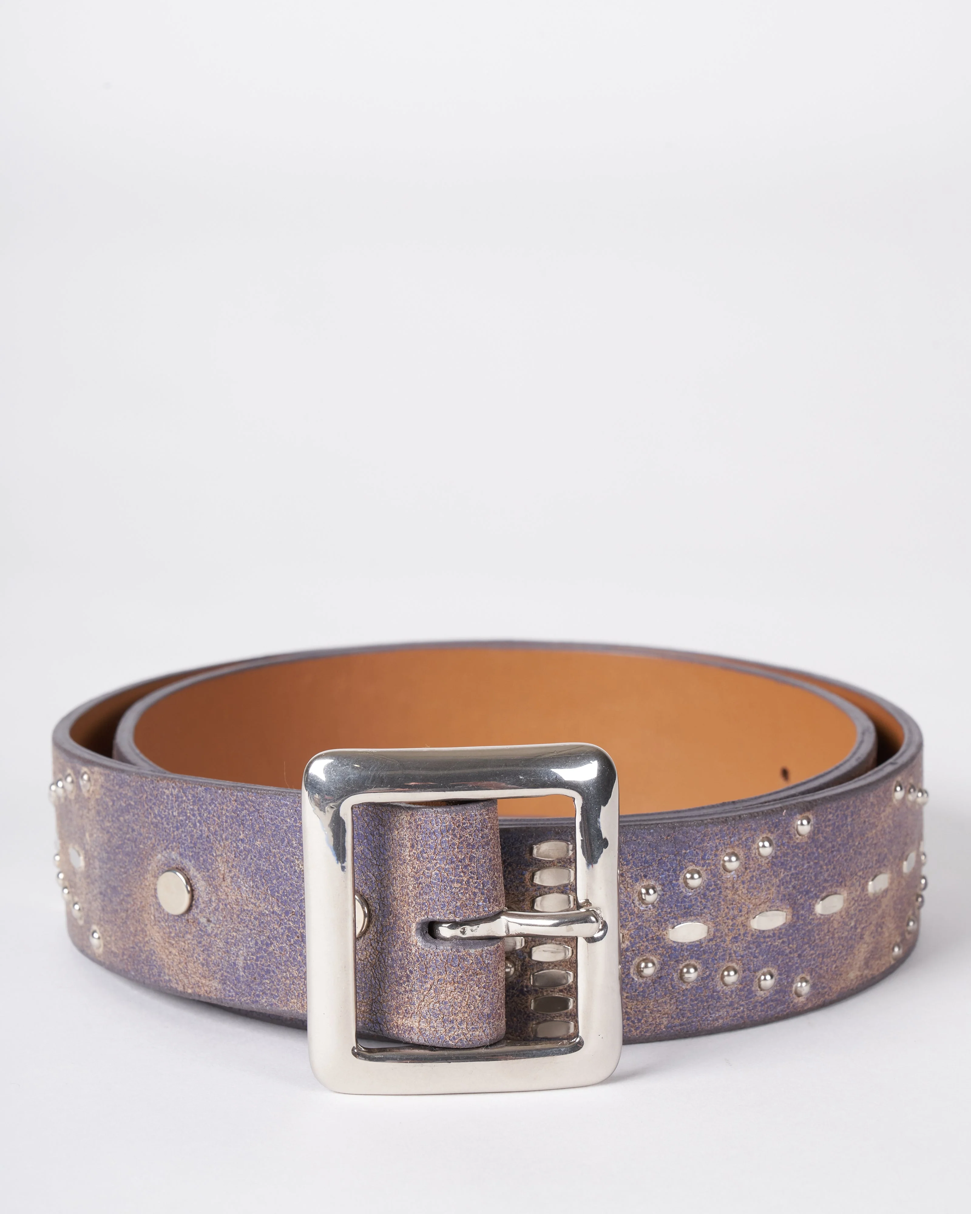 ige belt - blue pearl cracked leather - Image 2