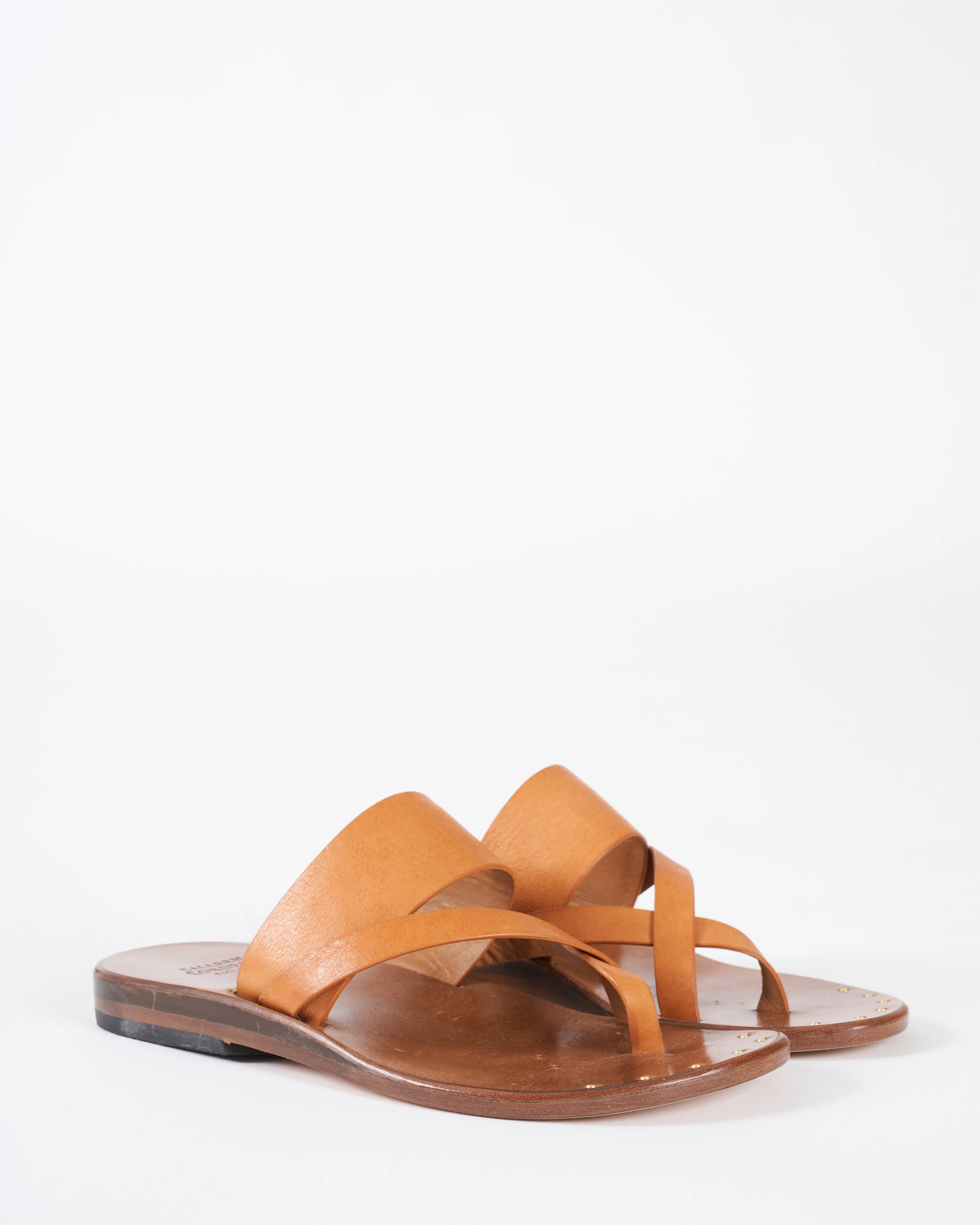 juno sandal - camel veg leather