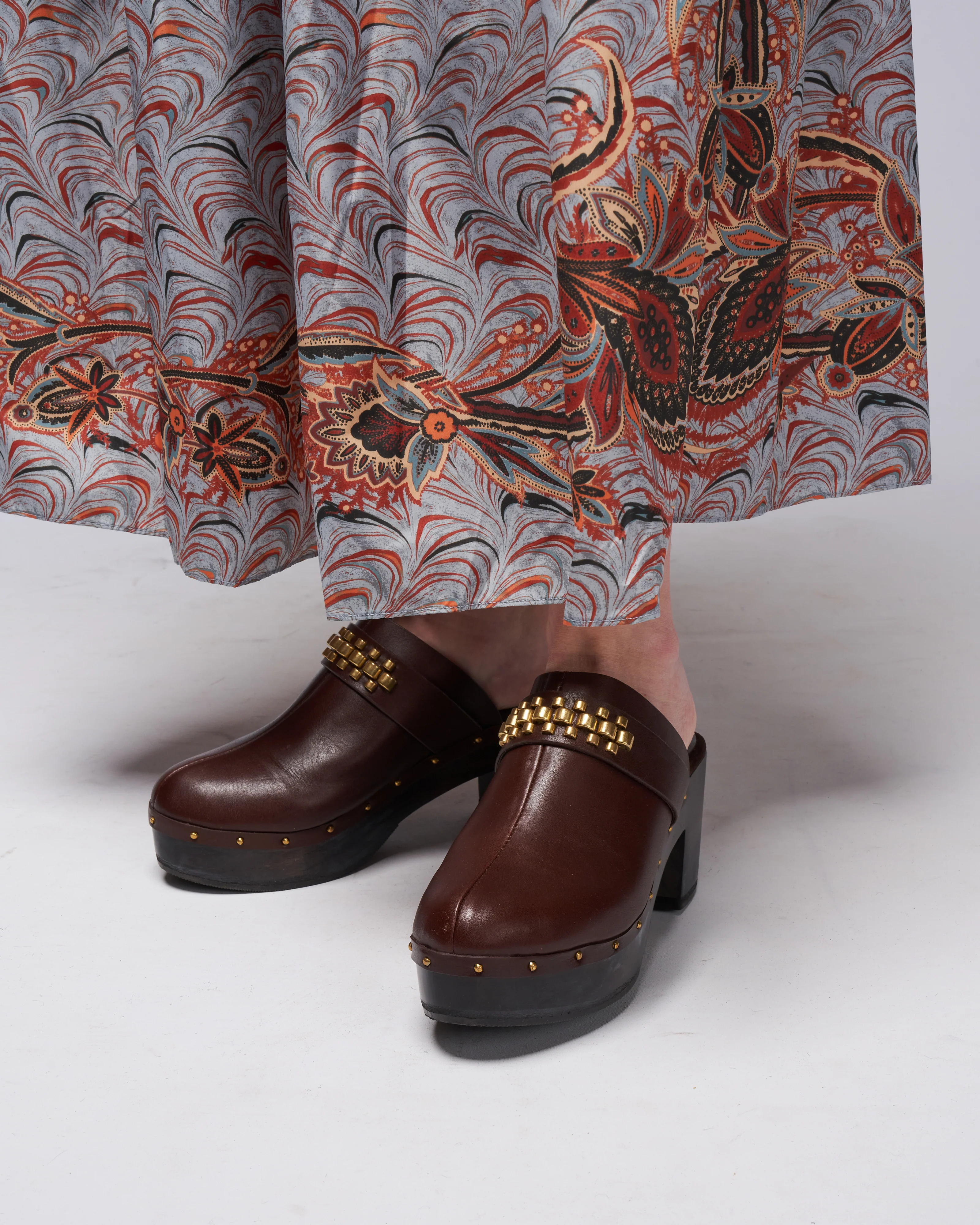 leather clog - brown aniv leather - Image 2