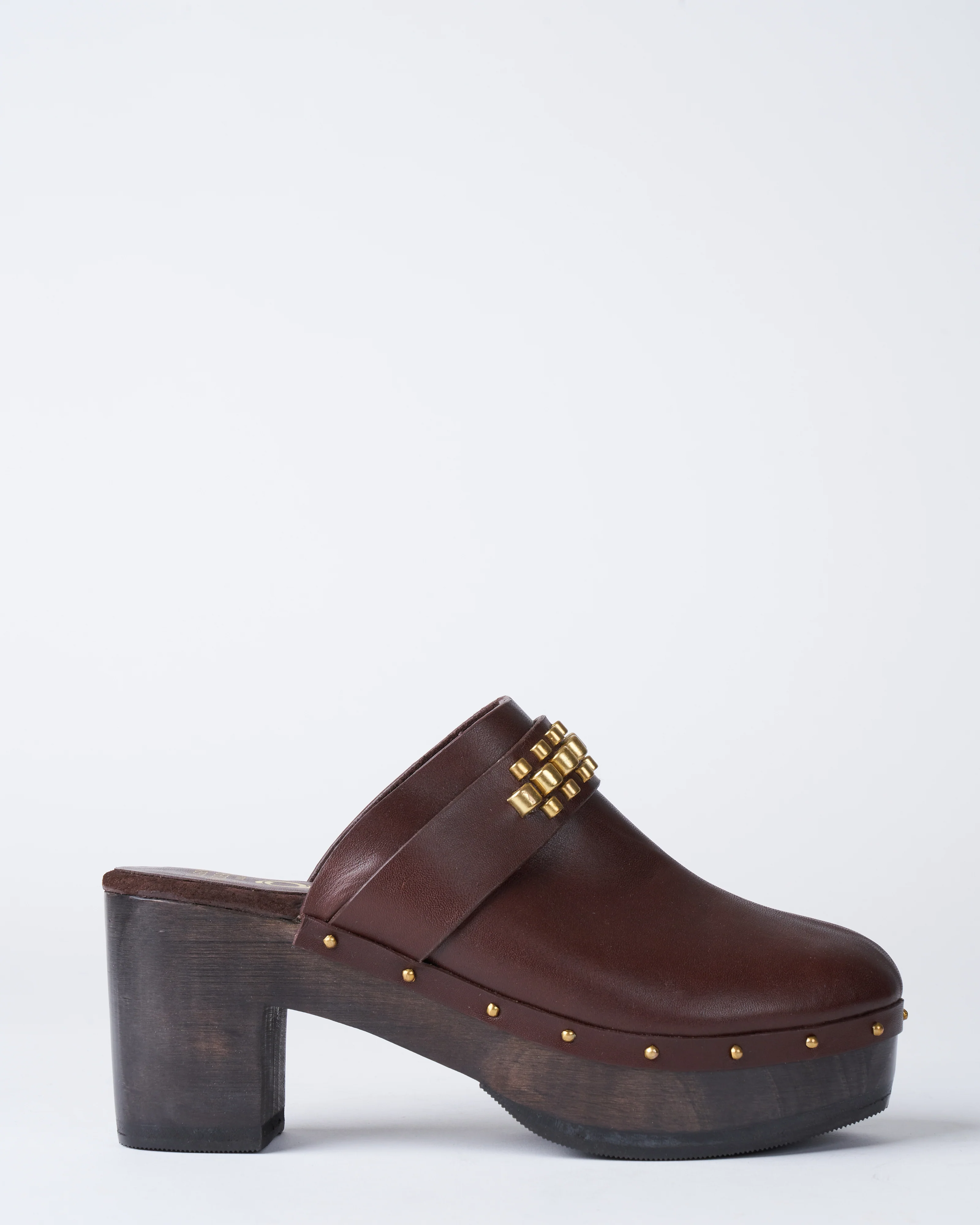 leather clog - brown aniv leather - Image 3