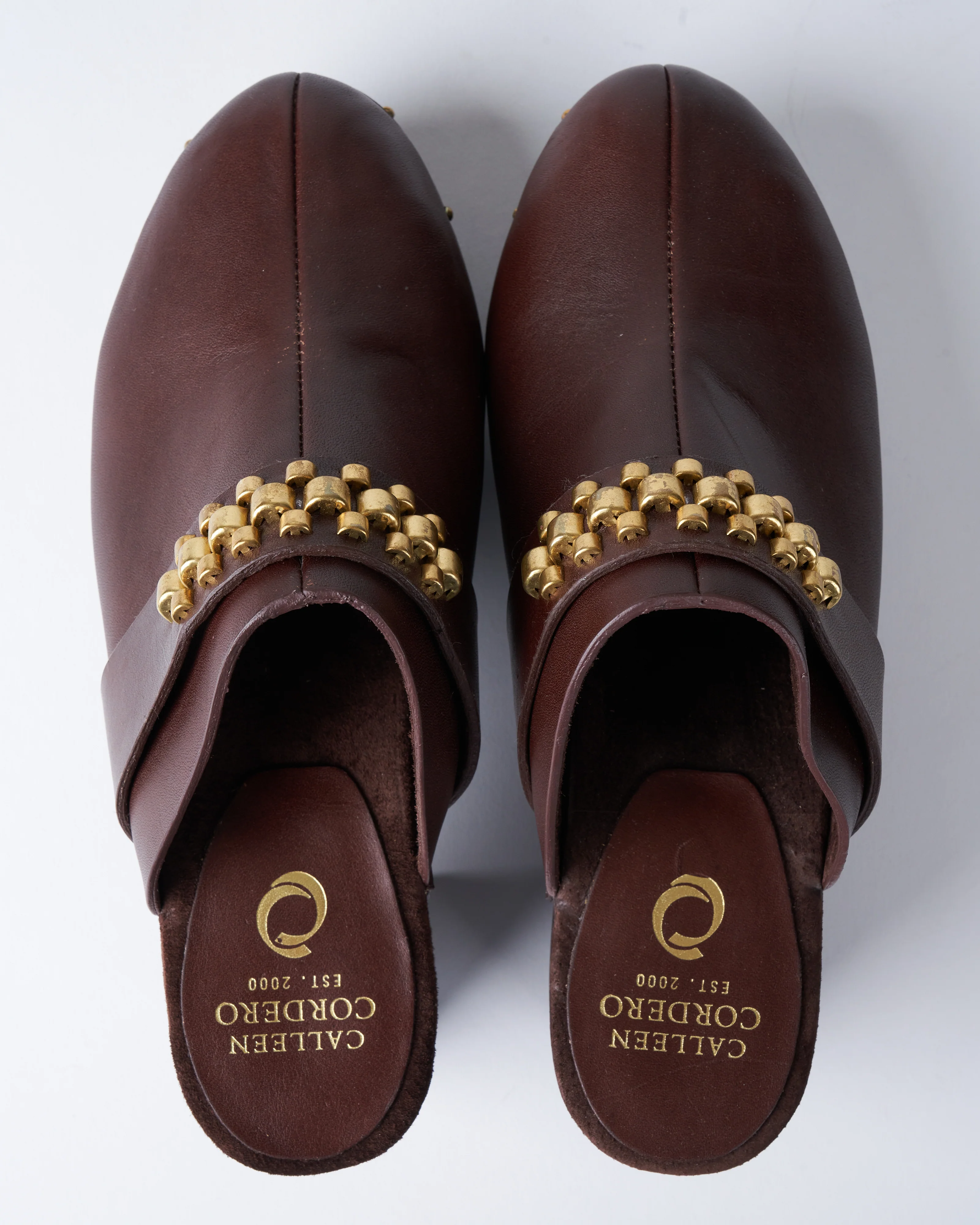 leather clog - brown aniv leather - Image 4