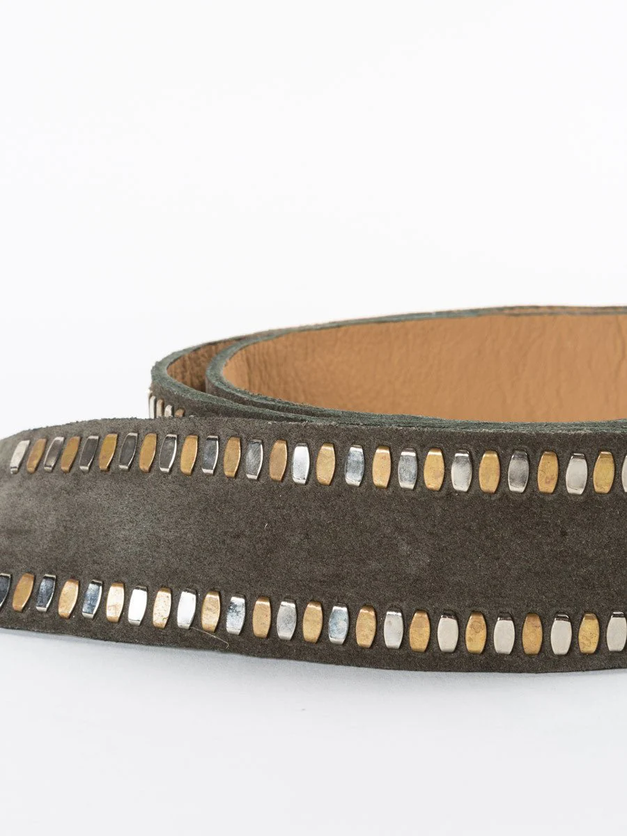 mala suede belt - olive - Image 3