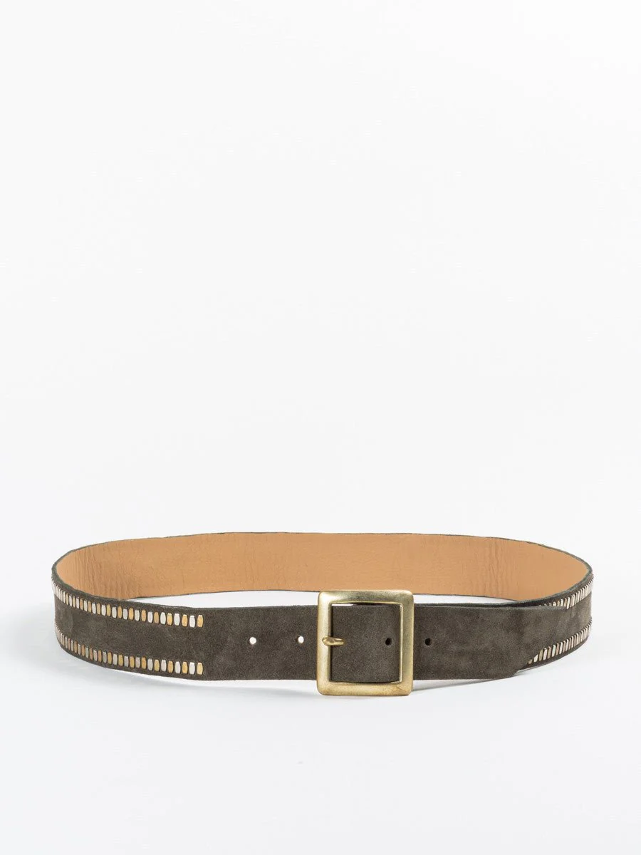 mala suede belt - olive - Image 4